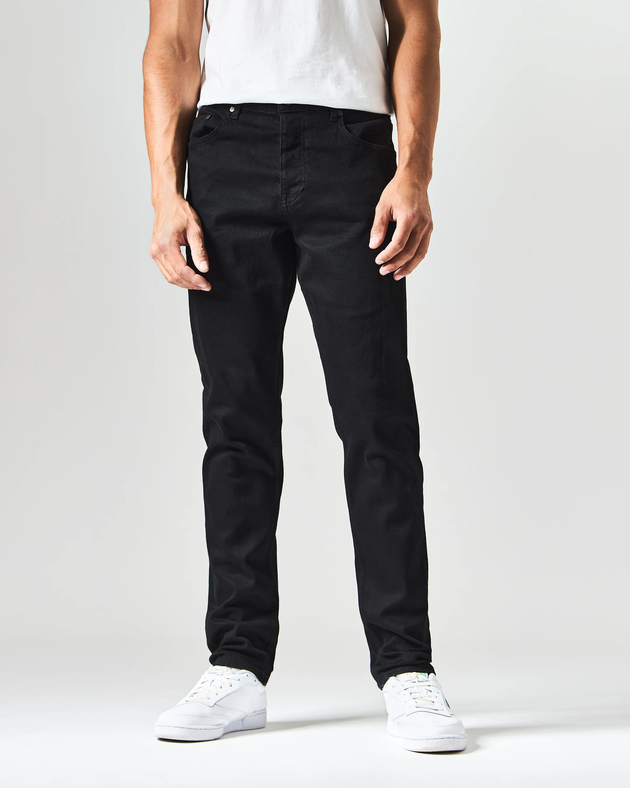 444 Tapered Black Denim Jeans - Image 3