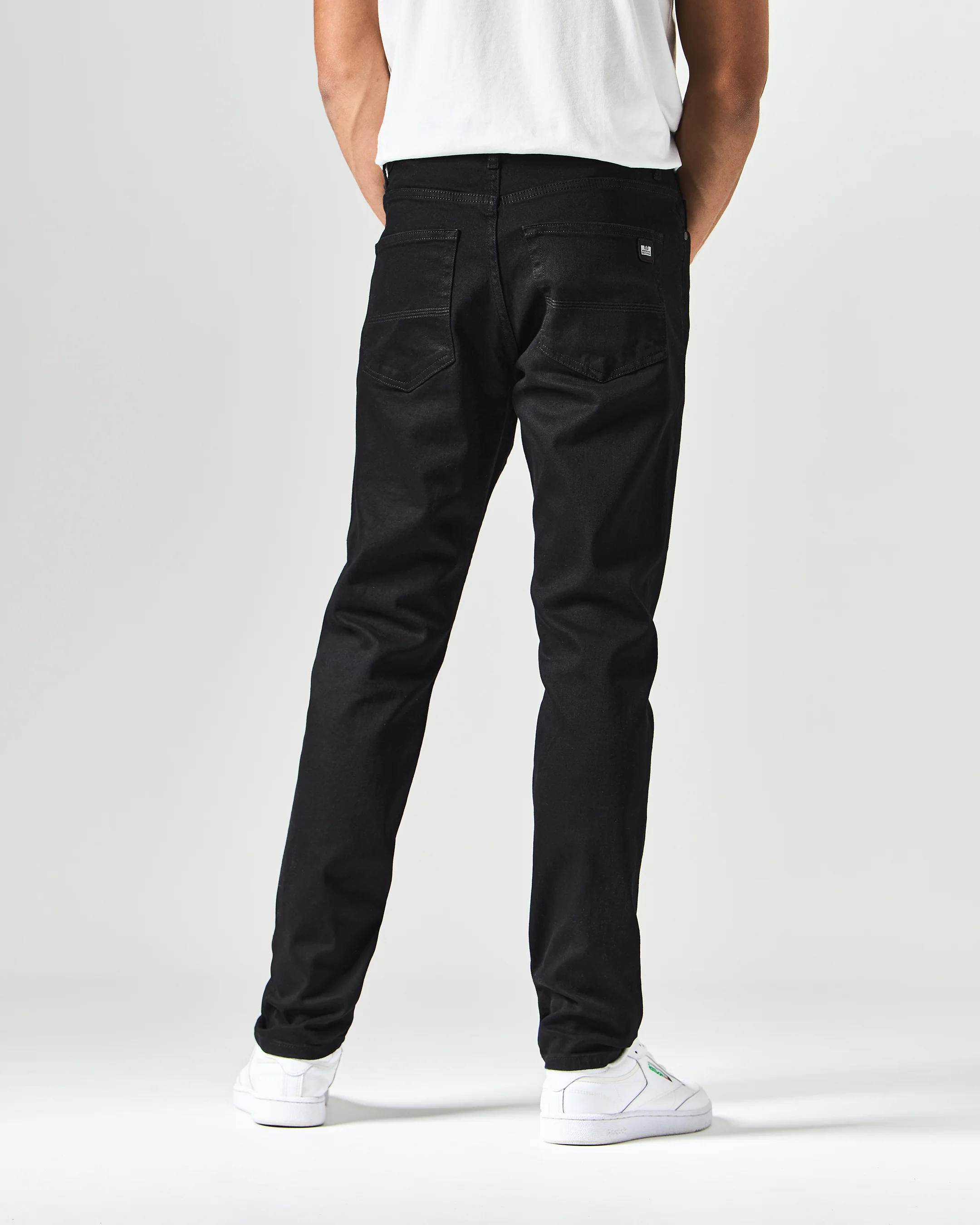 444 Tapered Black Denim Jeans - Image 4