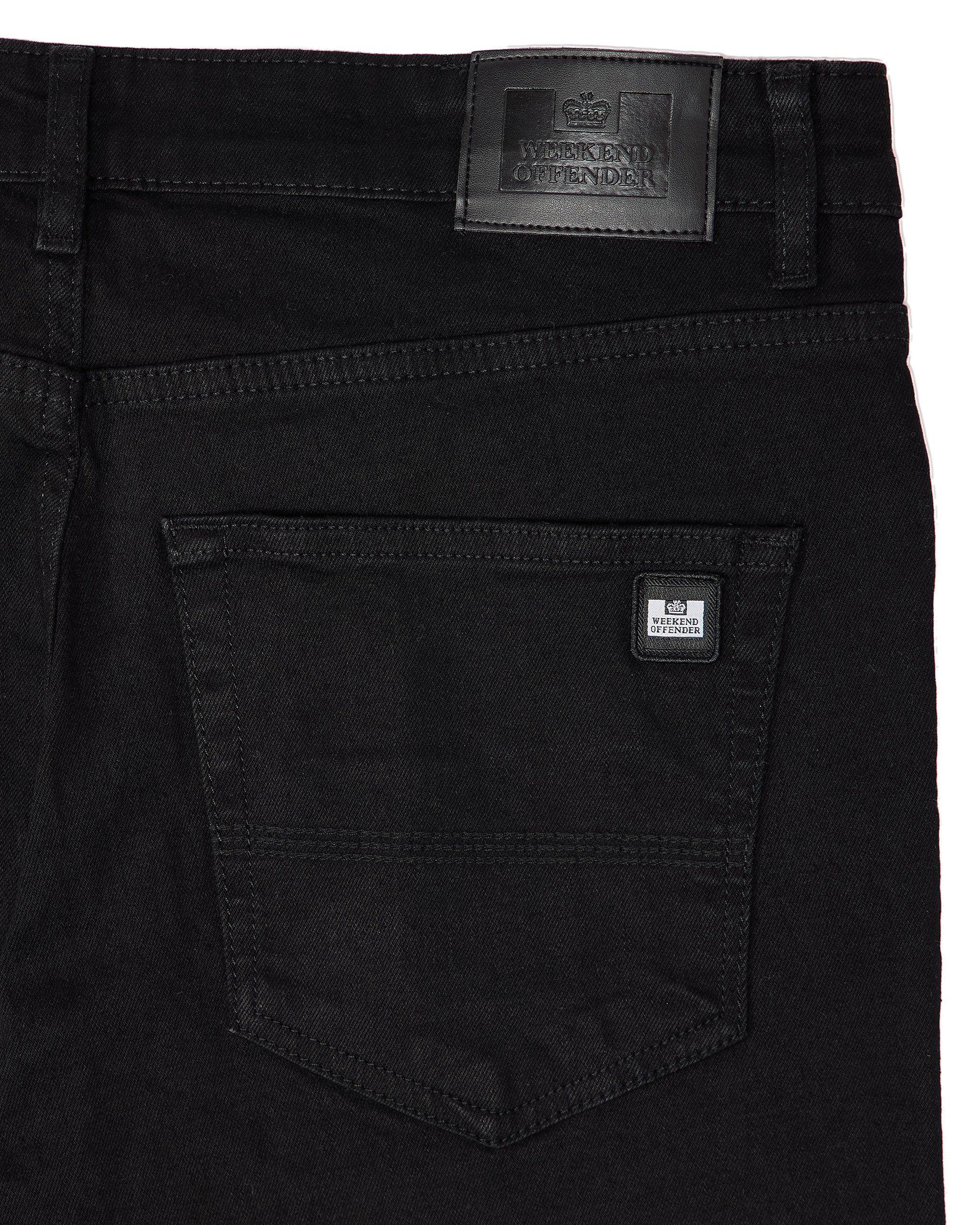 444 Tapered Black Denim Jeans - Image 5