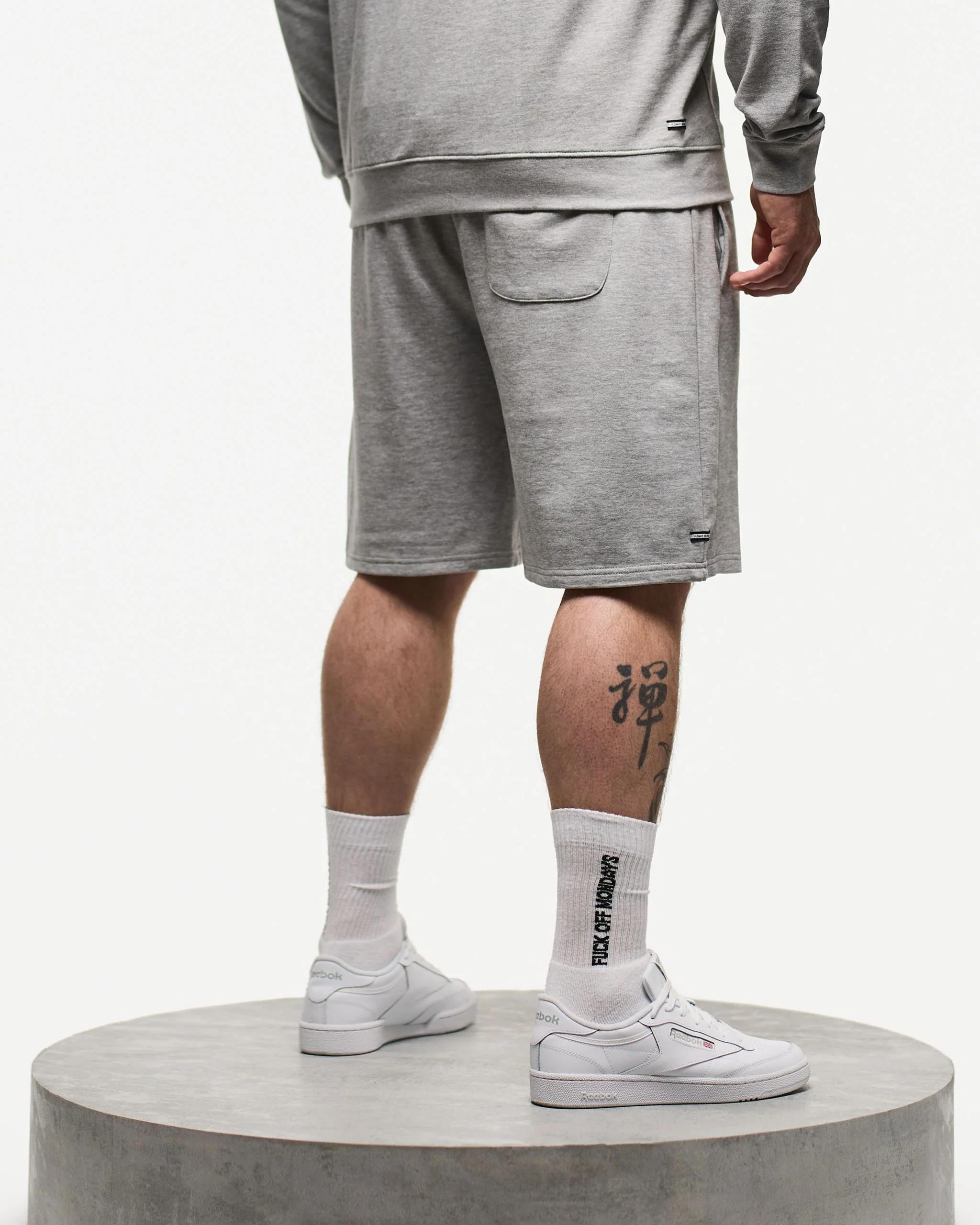 Plus Size - Action Classic Shorts Grey Marl - Image 4
