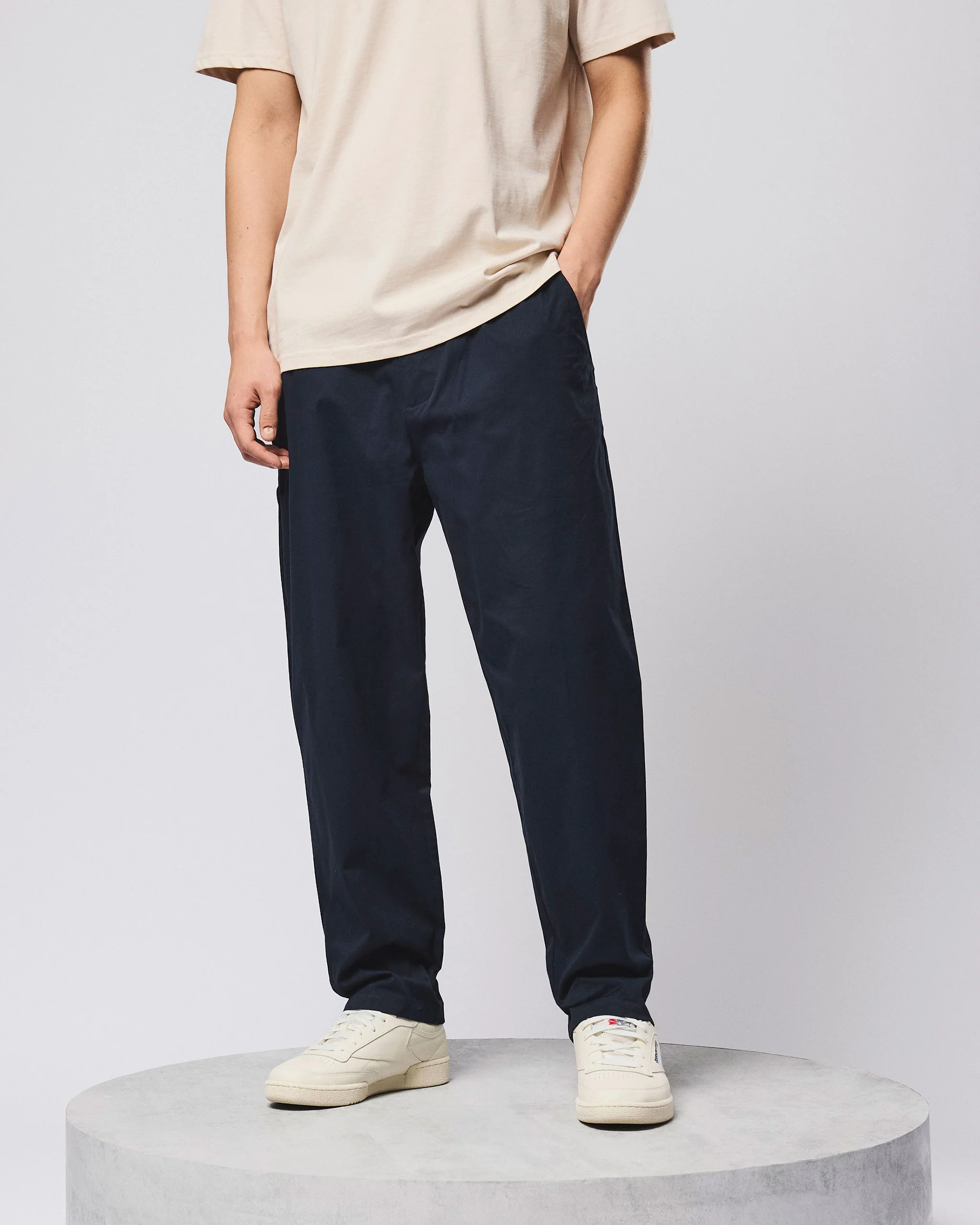 Barhil Easy Cotton Pant Navy - Image 3