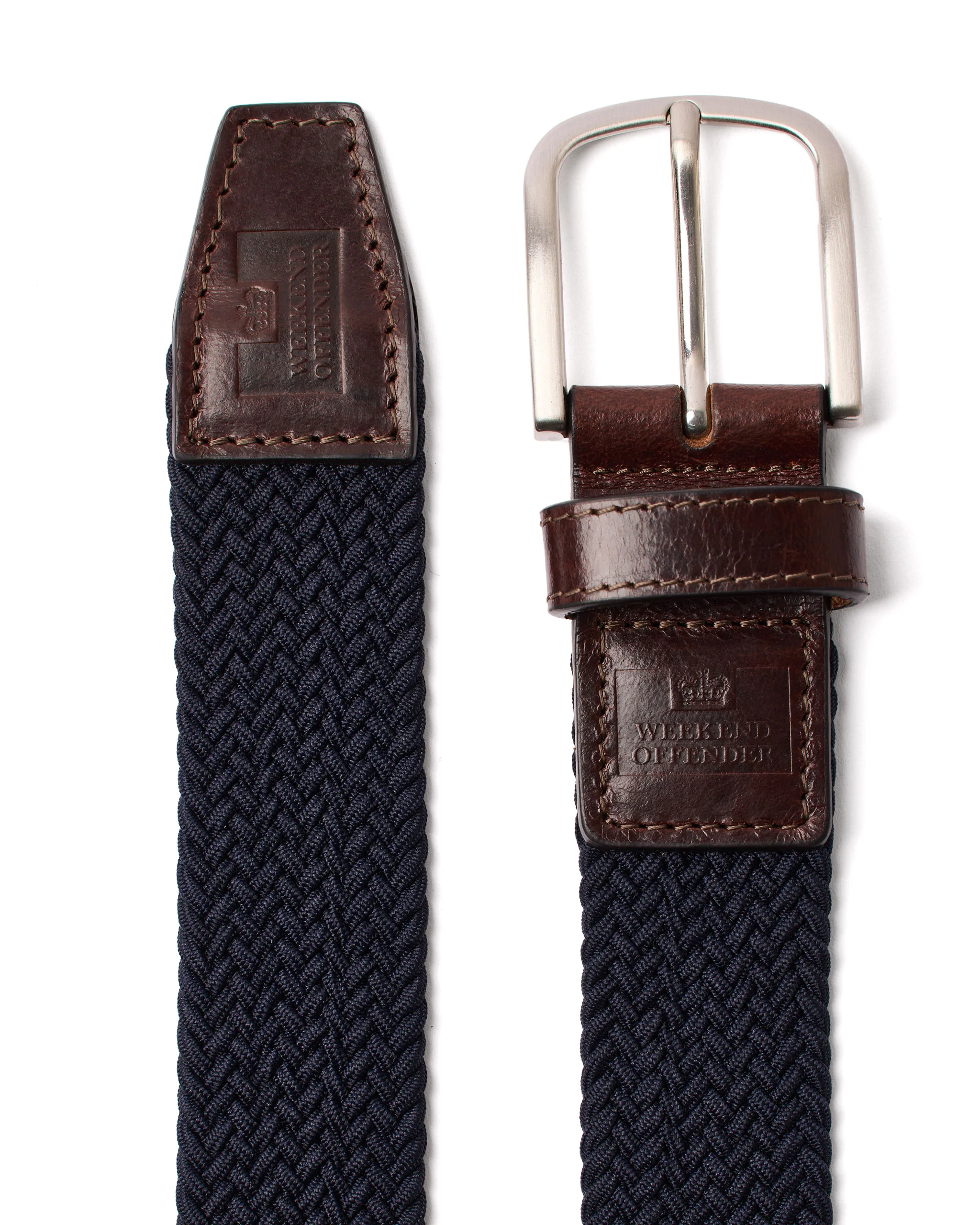 Boxed Woven Belt Navy - Image 2