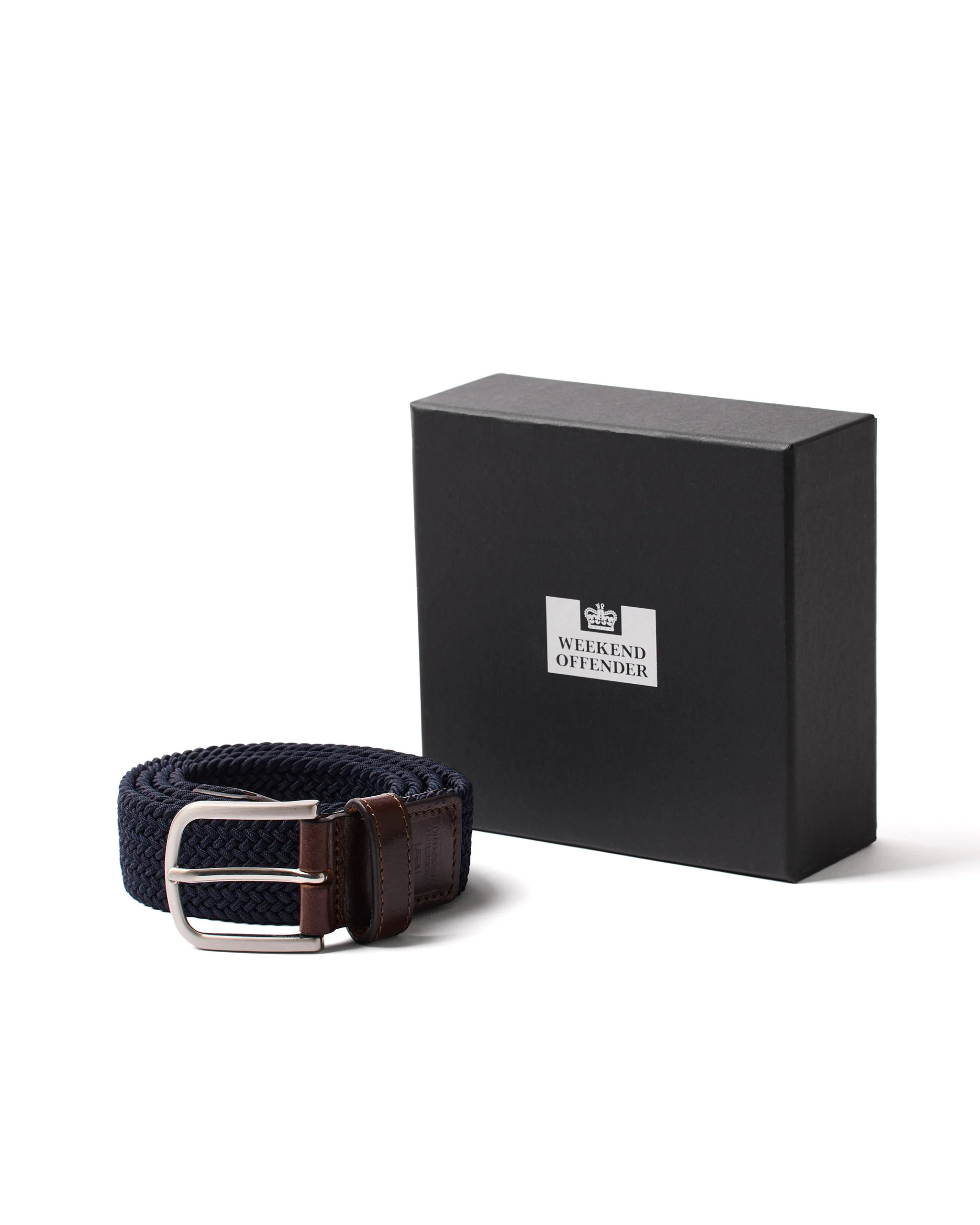 Boxed Woven Belt Navy - Image 3