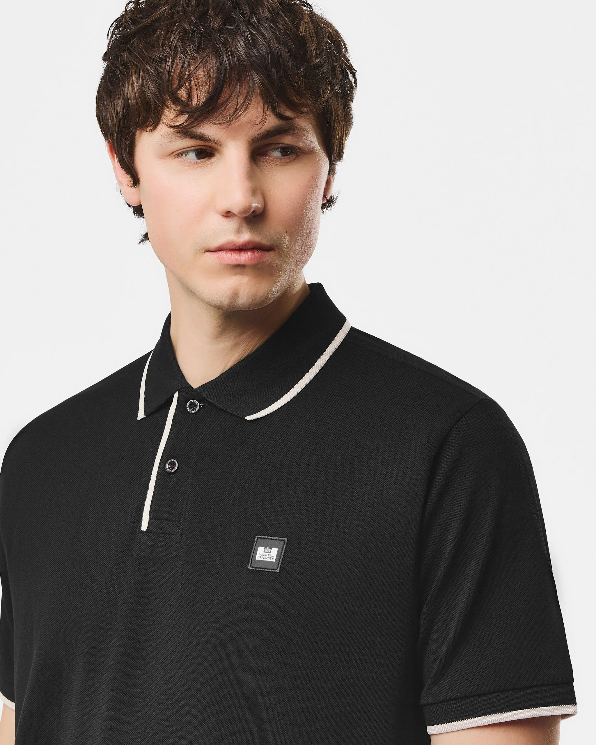Cadwell Polo Shirt Black/Calcium - Image 3