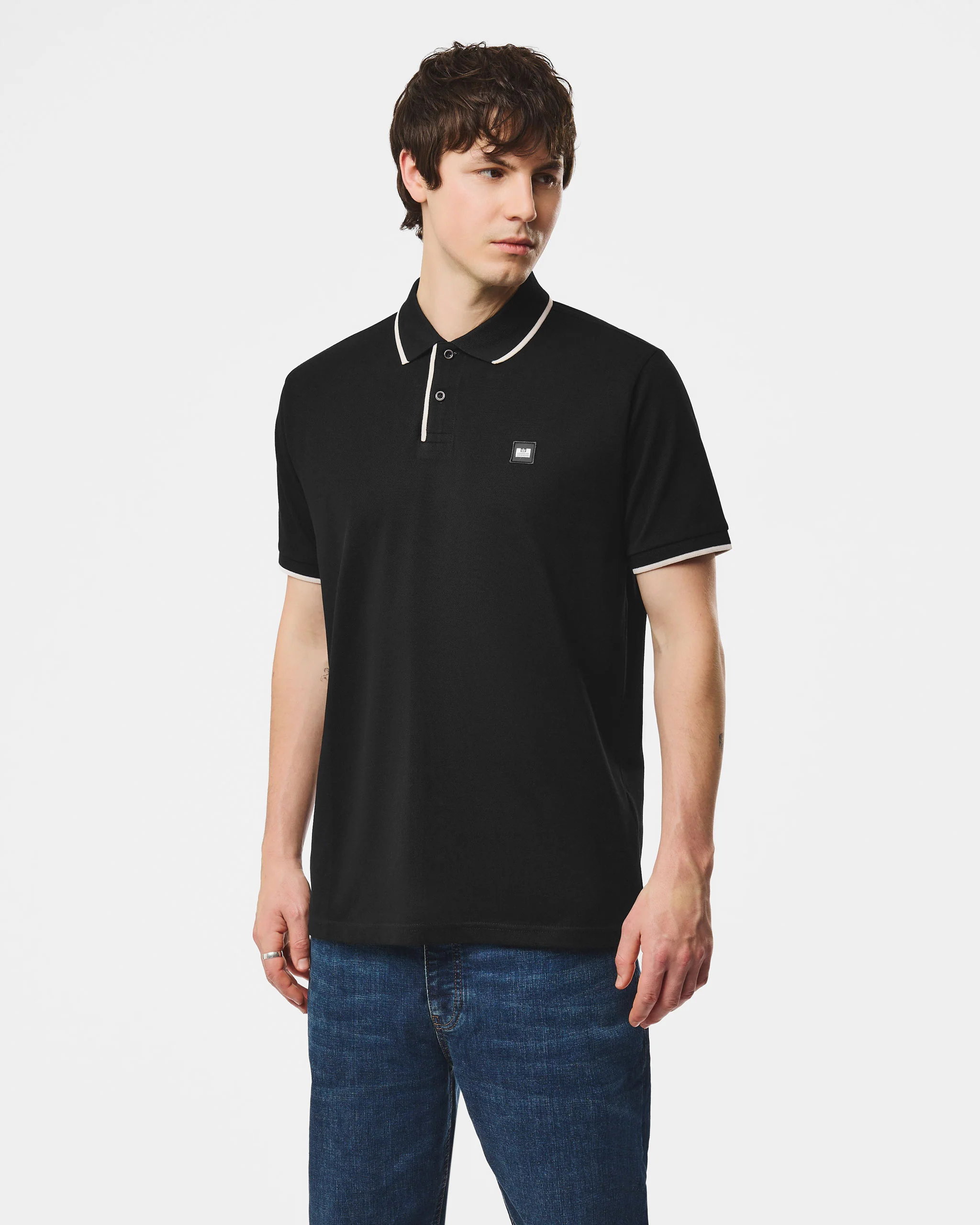 Cadwell Polo Shirt Black/Calcium - Image 4