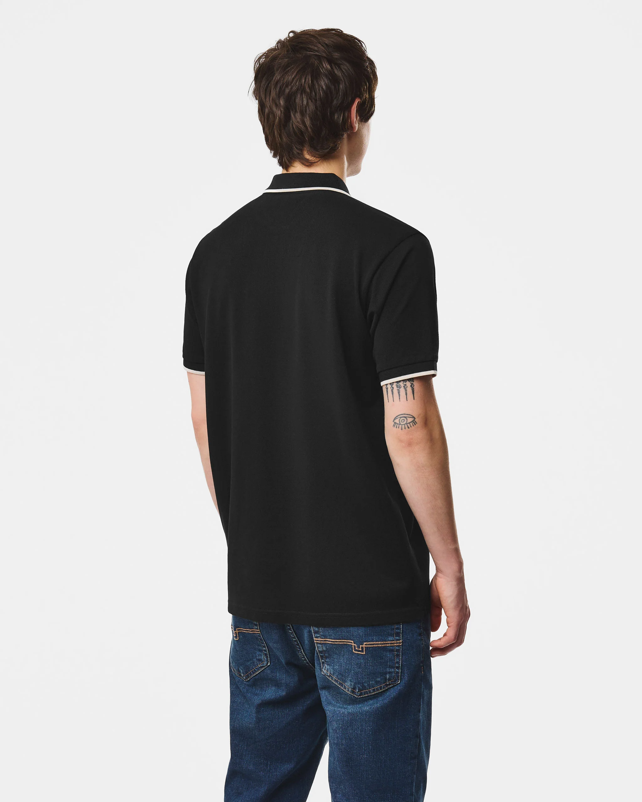 Cadwell Polo Shirt Black/Calcium - Image 5