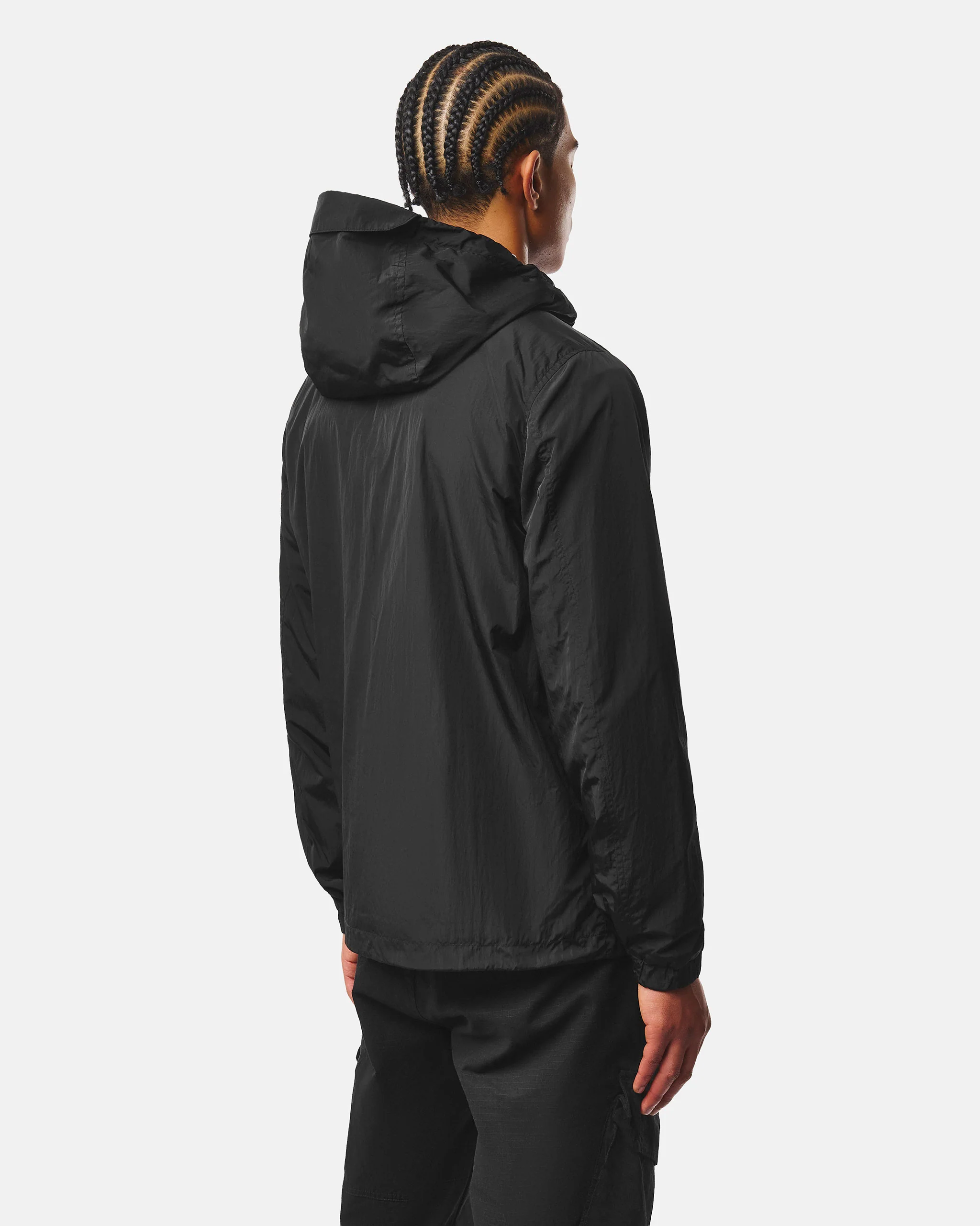 Campania Check Windbreaker Jacket Black - Image 5
