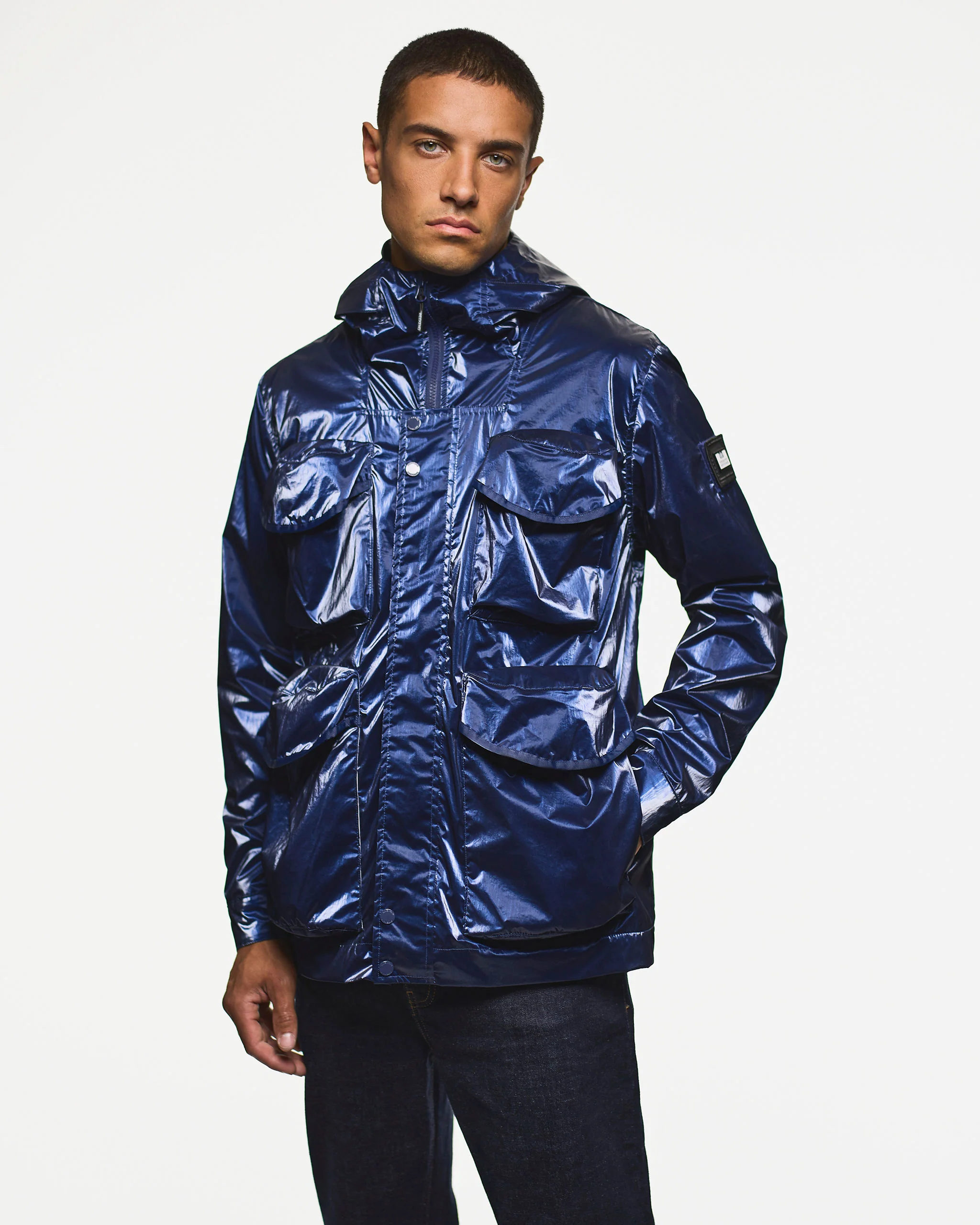 Cotoca Fleece Lined Jacket Bright Navy - Image 2