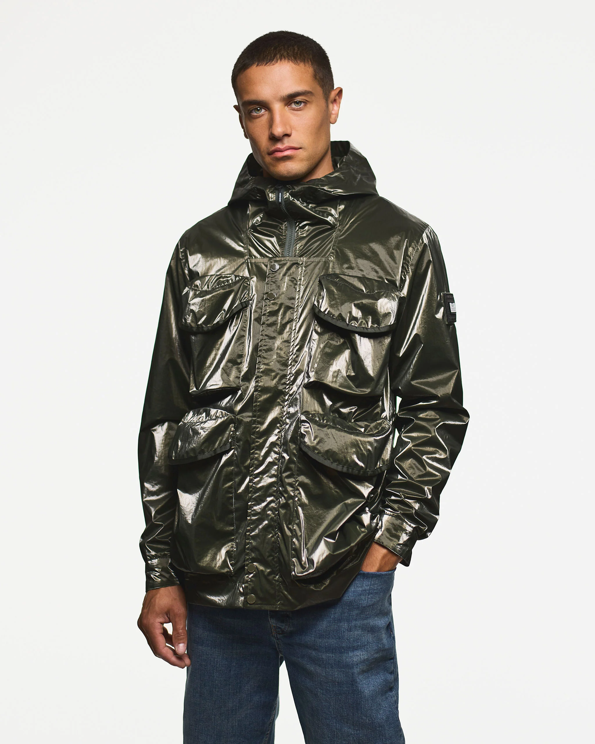 Cotoca Fleece Lined Jacket Black Forest Green - Image 2