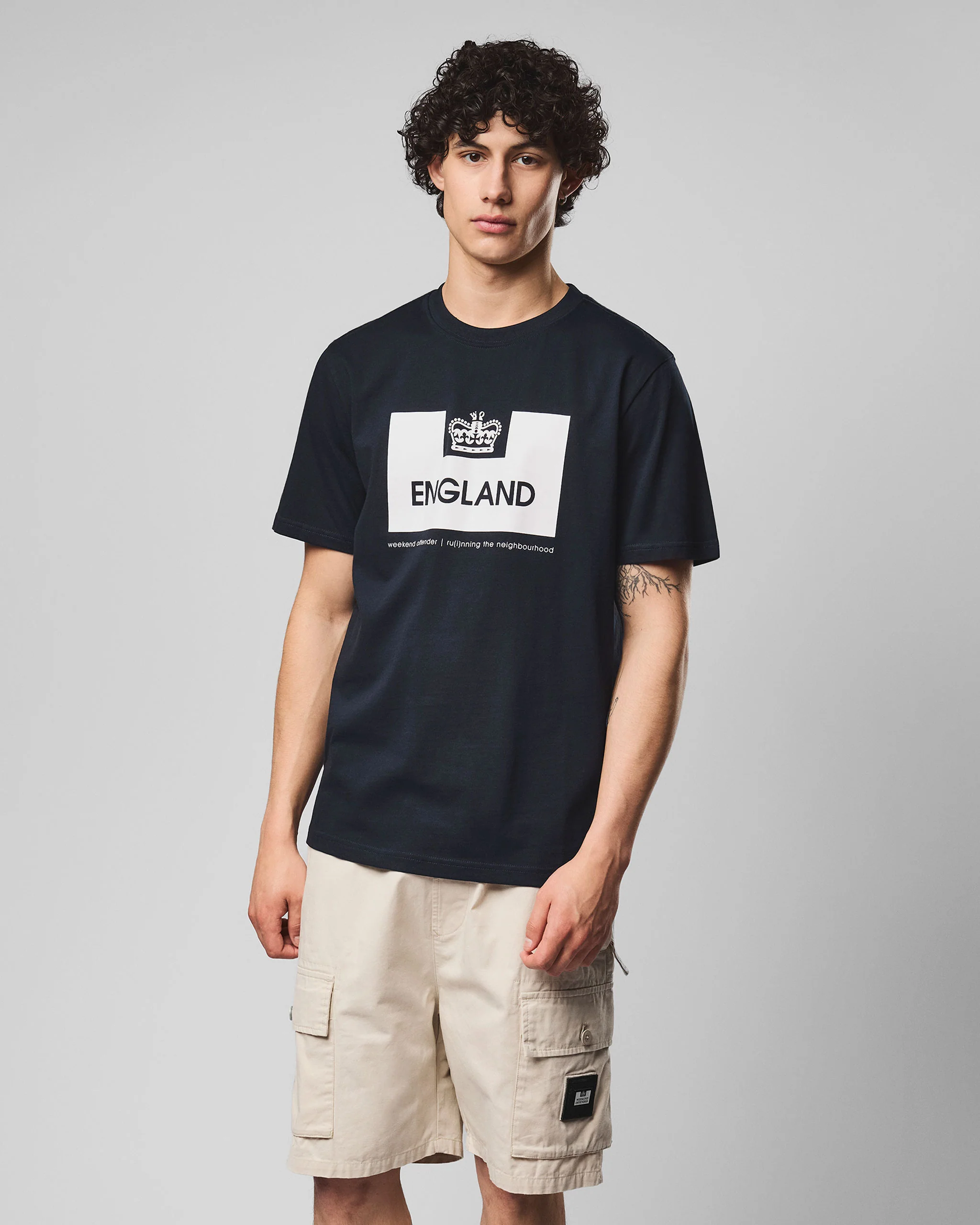 Country Series England T-Shirt Navy - Image 3