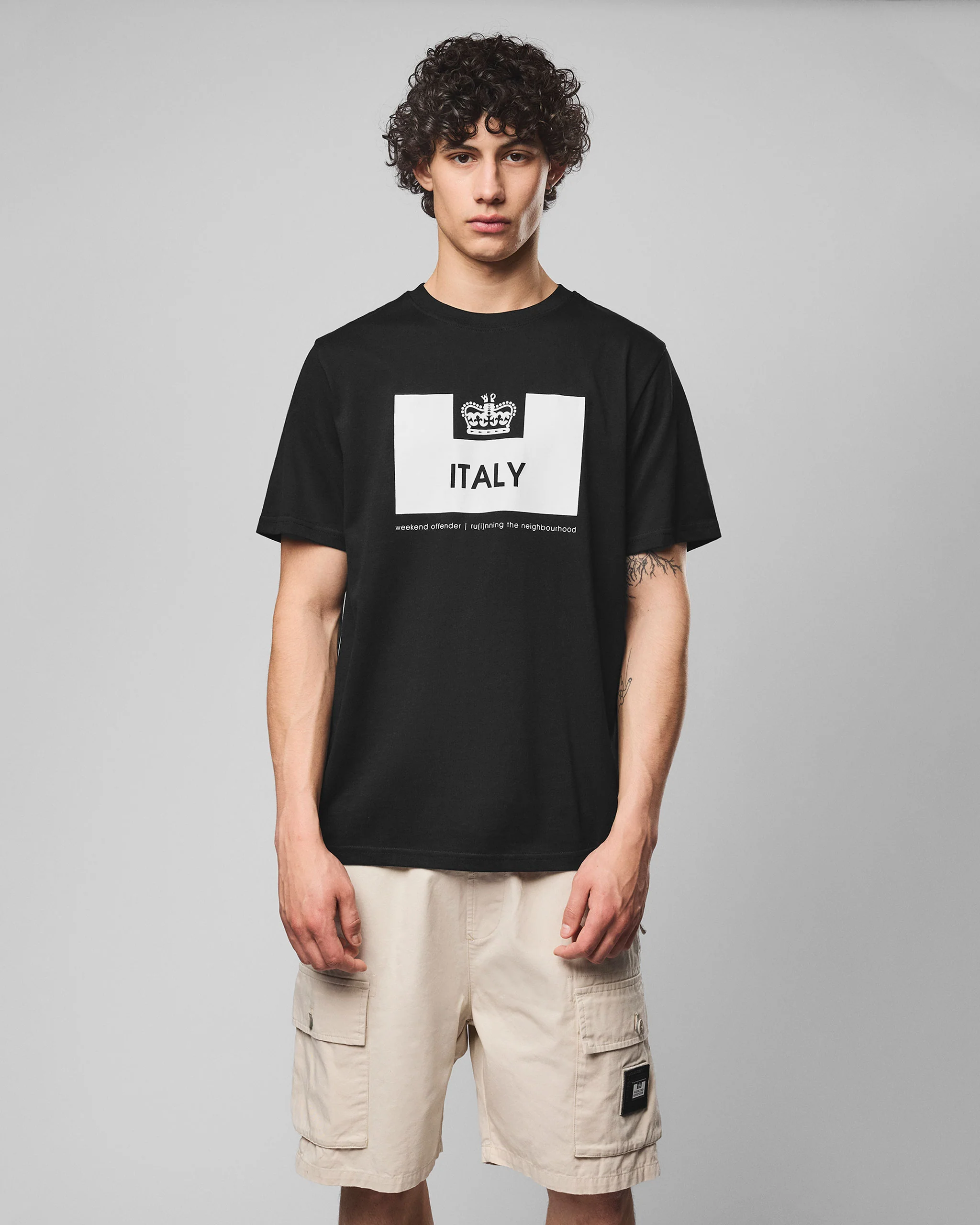 Country Series Italy T-Shirt Black - Image 3