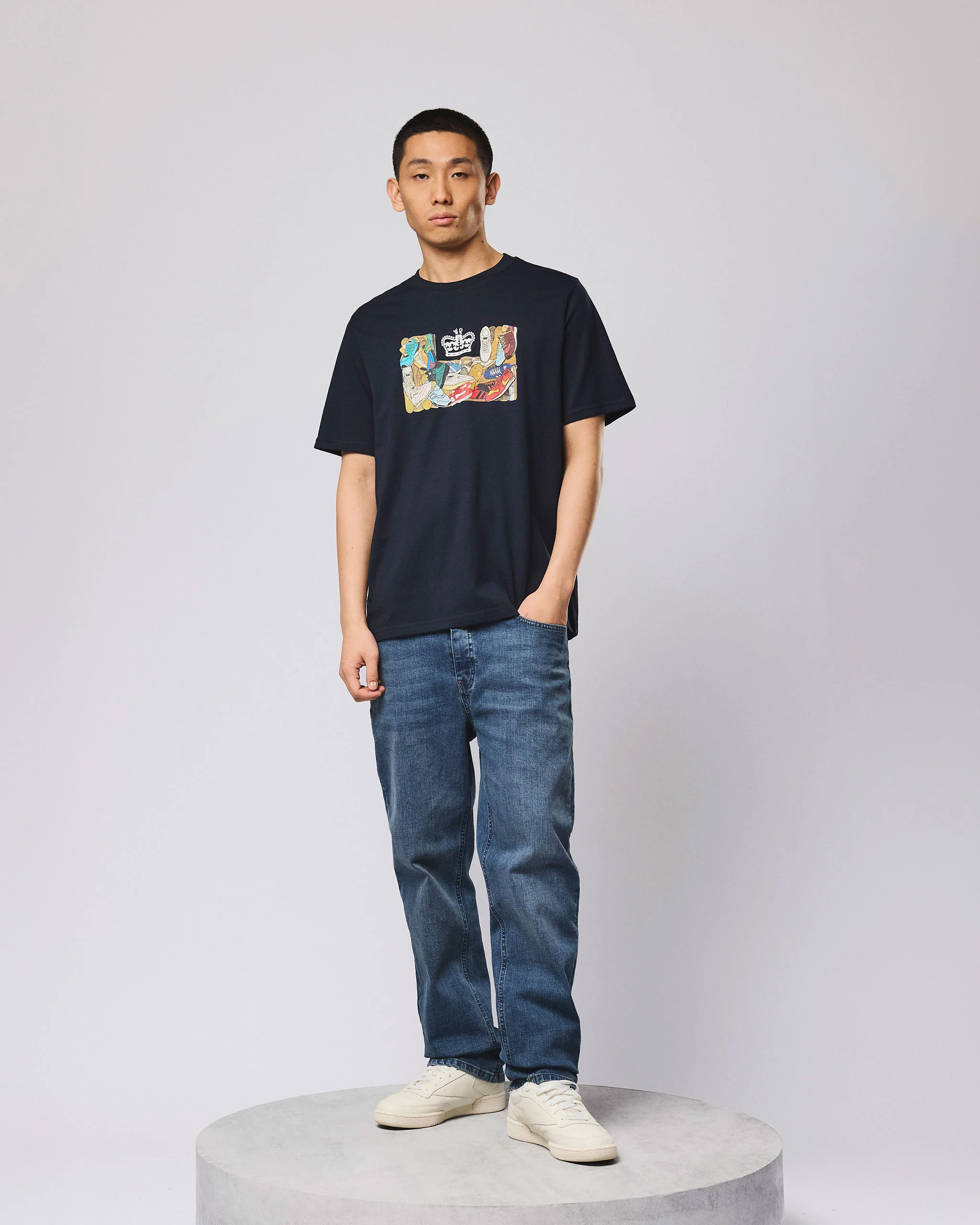 D'Arblay Graphic T-Shirt Navy - Image 3