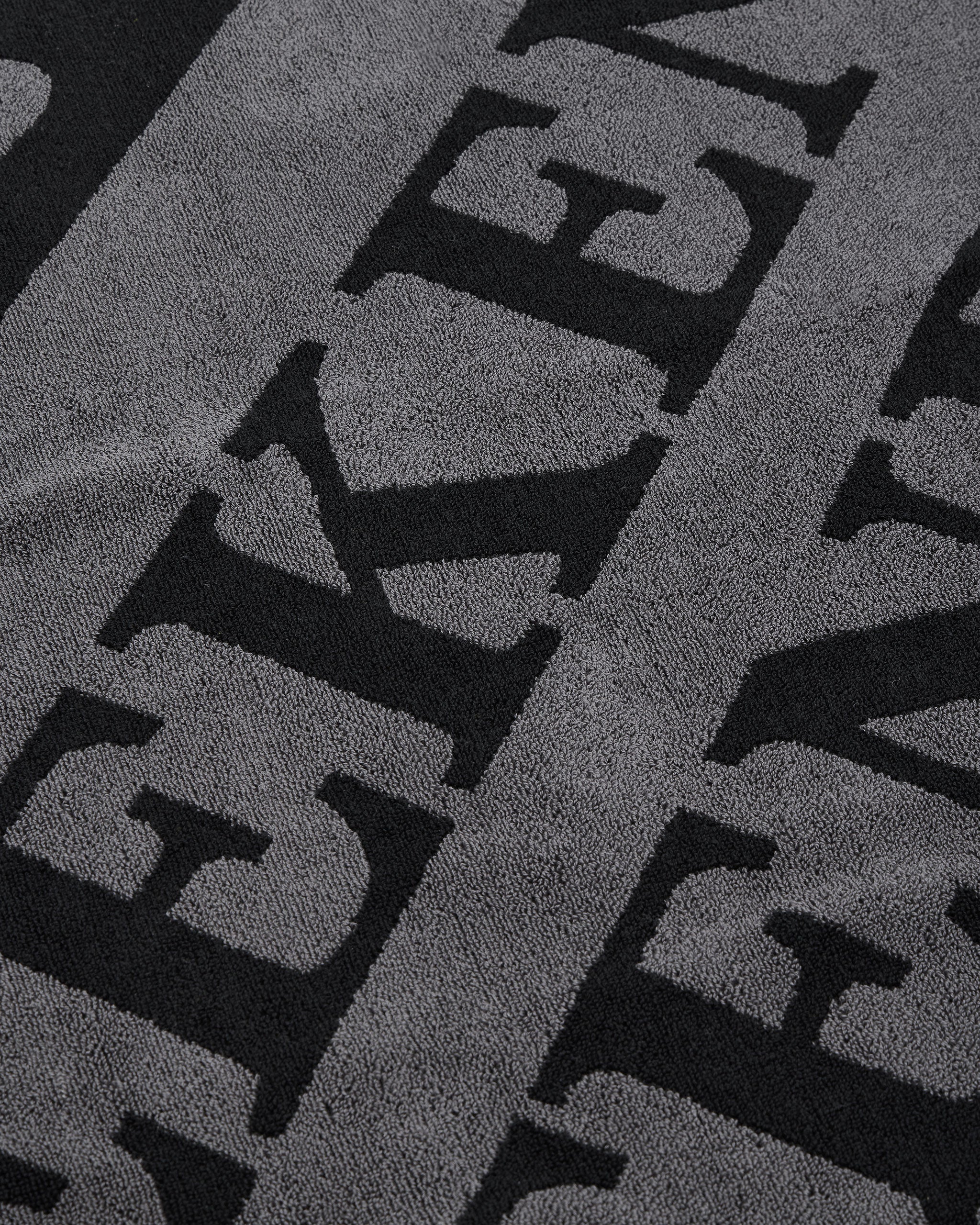 Beach Towel Black/Grey Large Diagonal Logo - Image 2