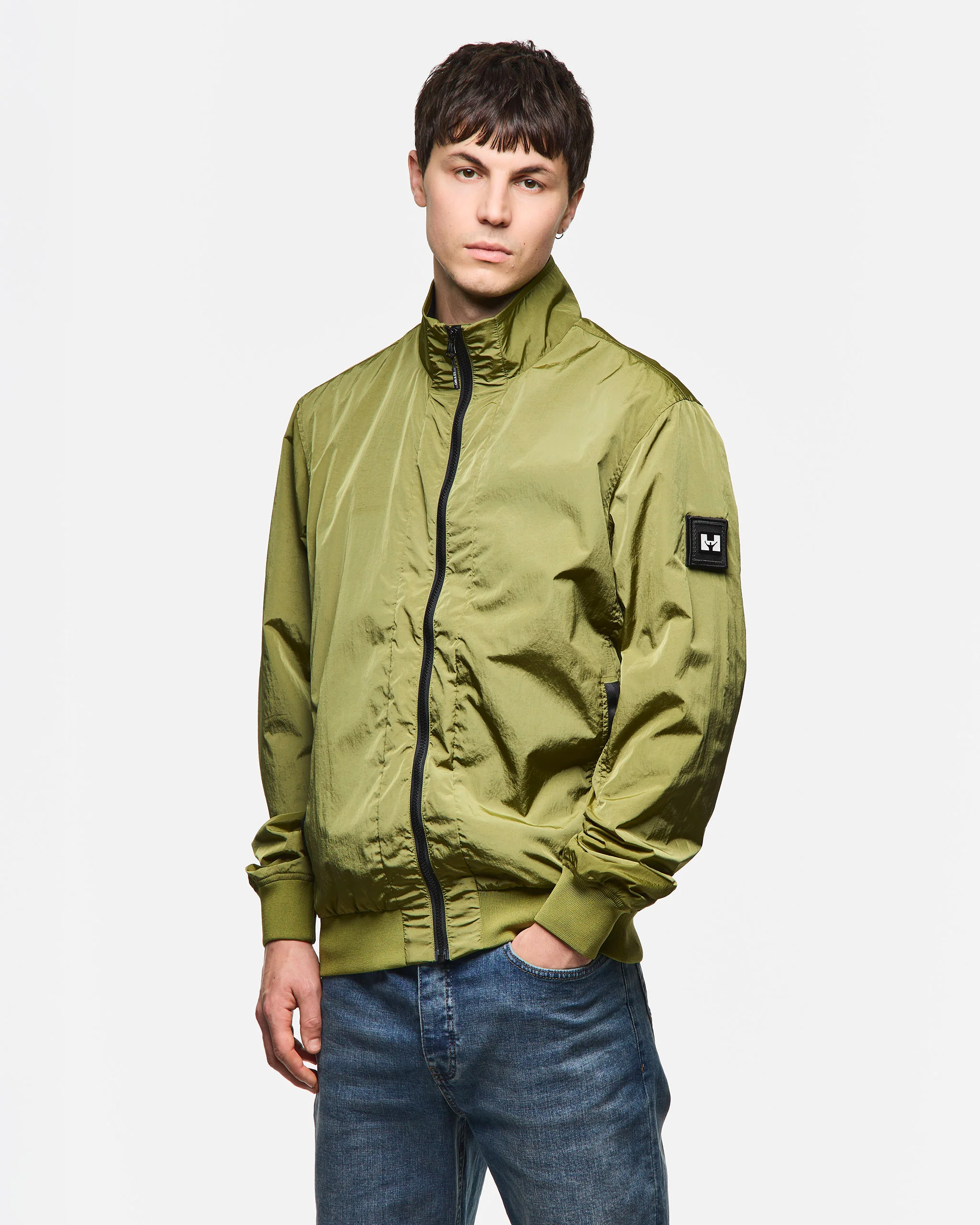 Finsbury Bomber Jacket Olive Green - Image 3