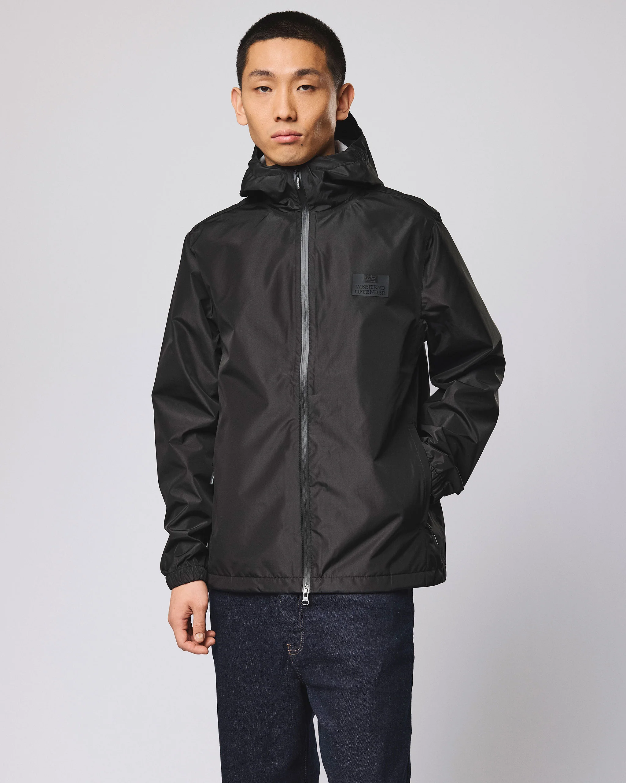 Football + Festivals Waterproof Pack Away Jacket Black - Image 2