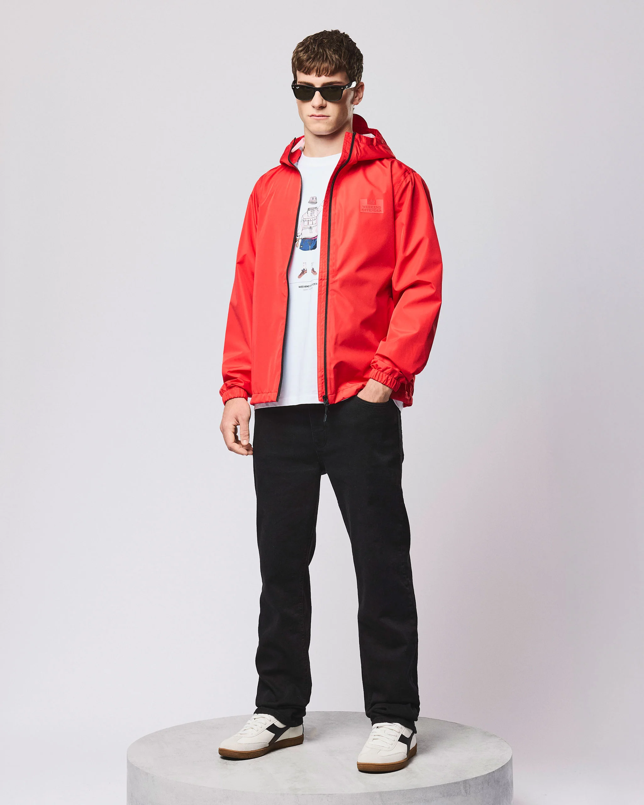 Football + Festivals Waterproof Pack Away Jacket Watermelon - Image 3