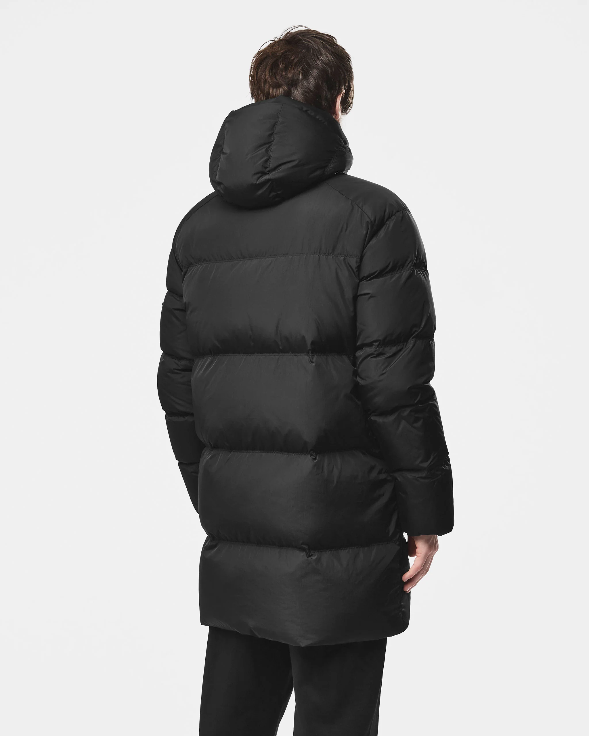 Grampian Longline Down Jacket Black - Image 5