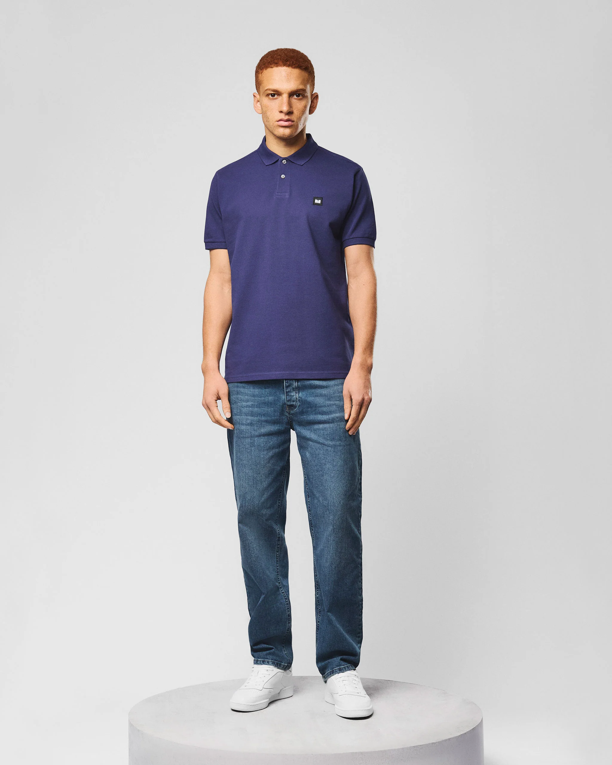 Heathcote Polo Shirt Dark Sapphire Blue - Image 2