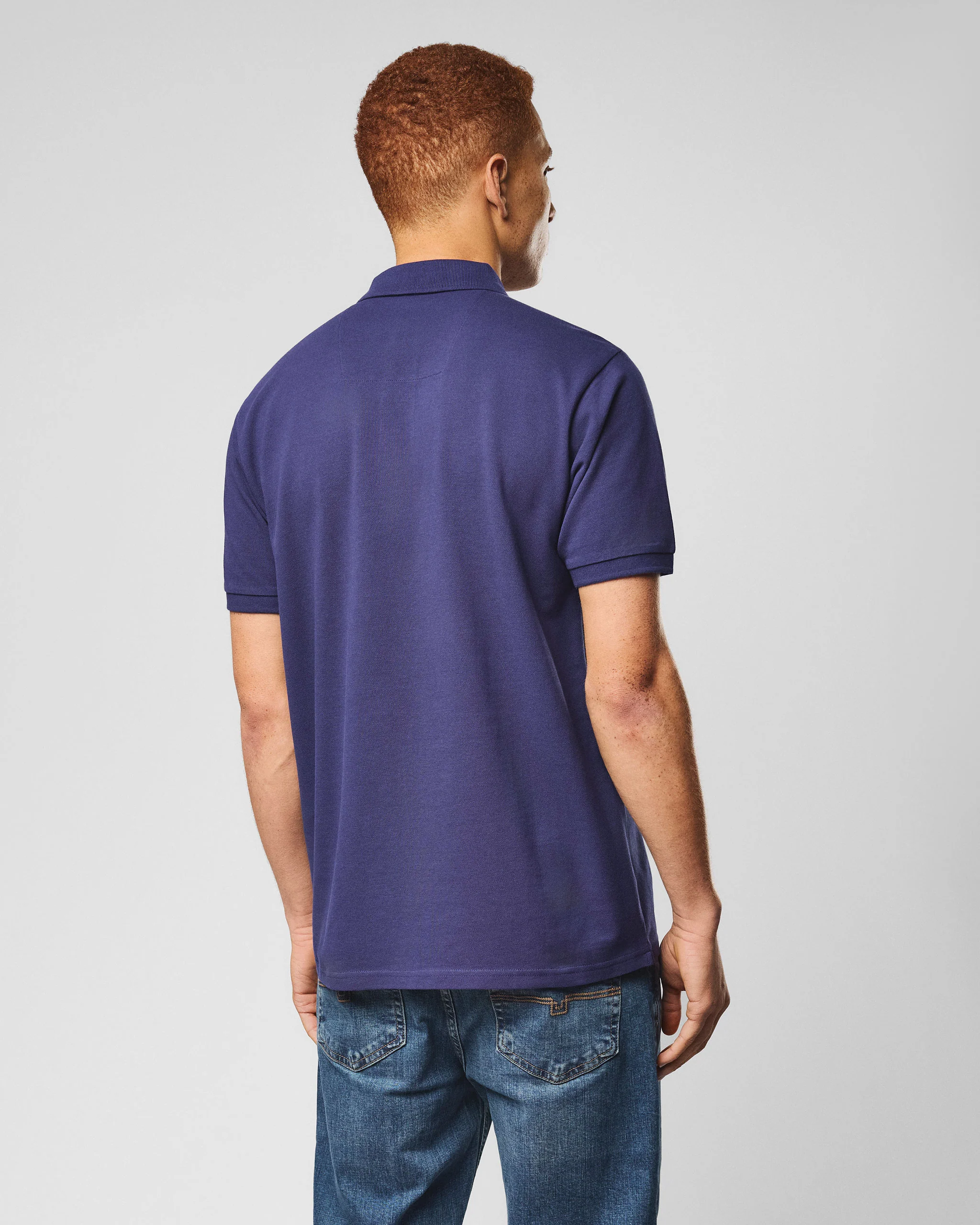 Heathcote Polo Shirt Dark Sapphire Blue - Image 4