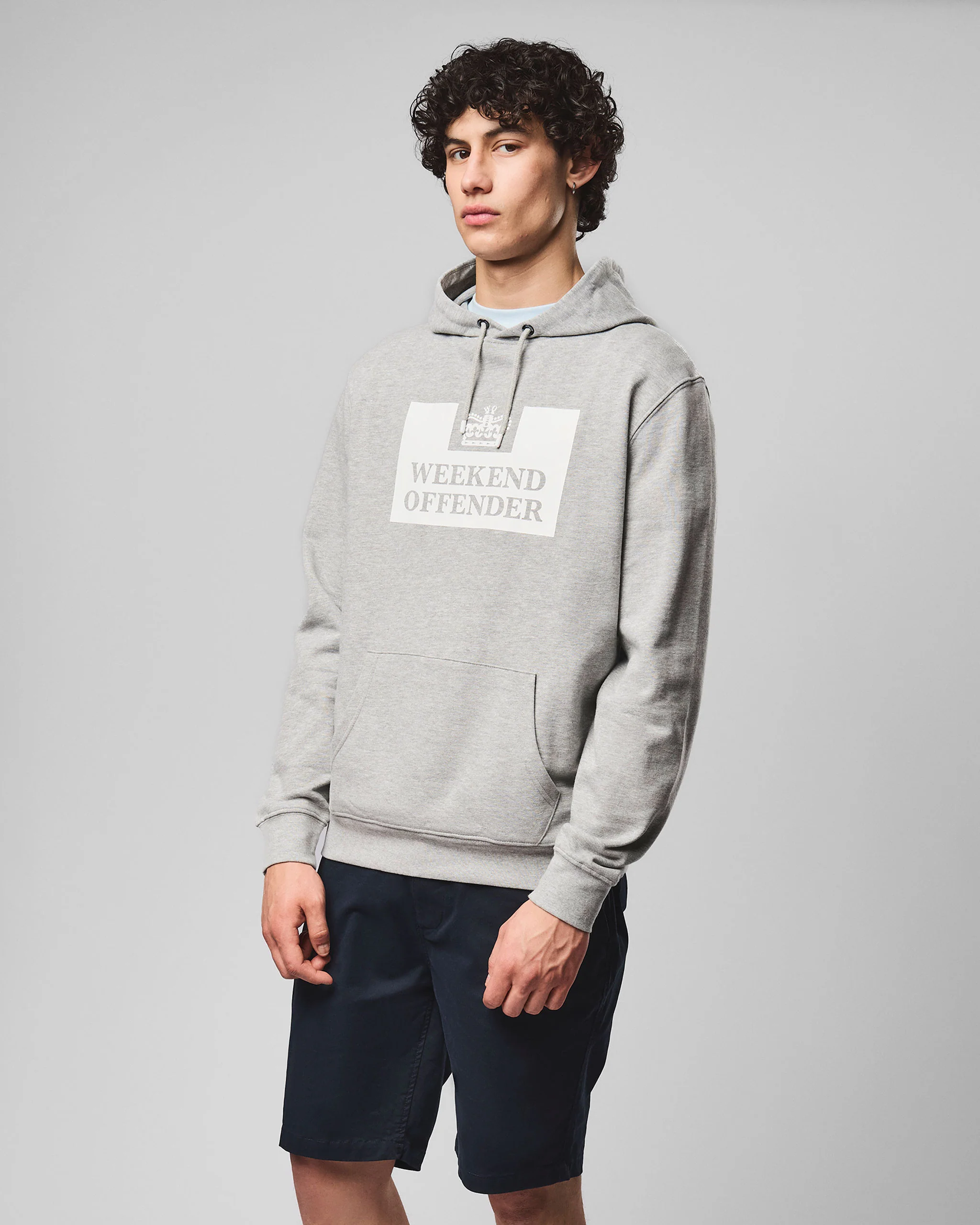 HM Service Classic Hoodie Grey Marl - Image 2