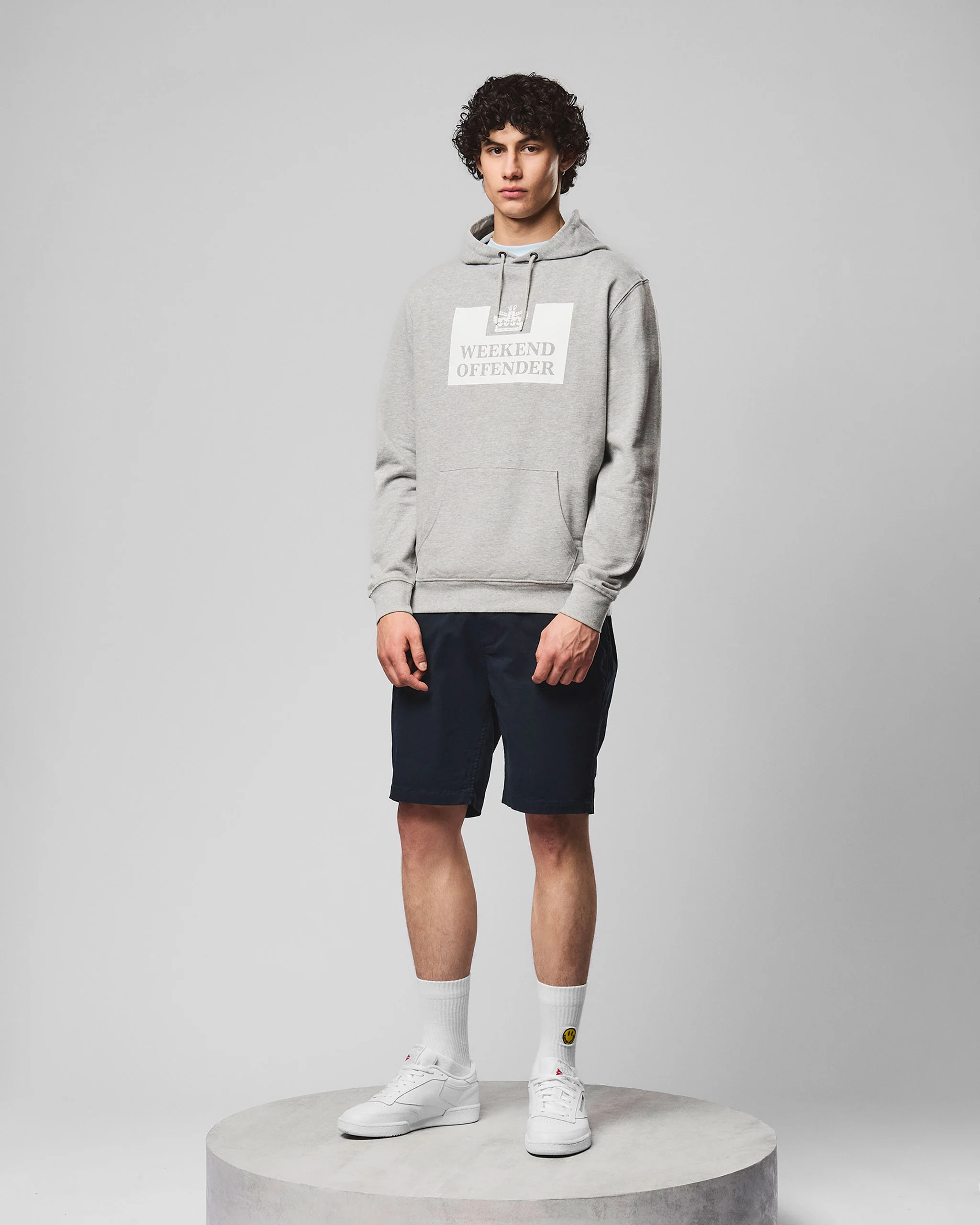 HM Service Classic Hoodie Grey Marl - Image 3
