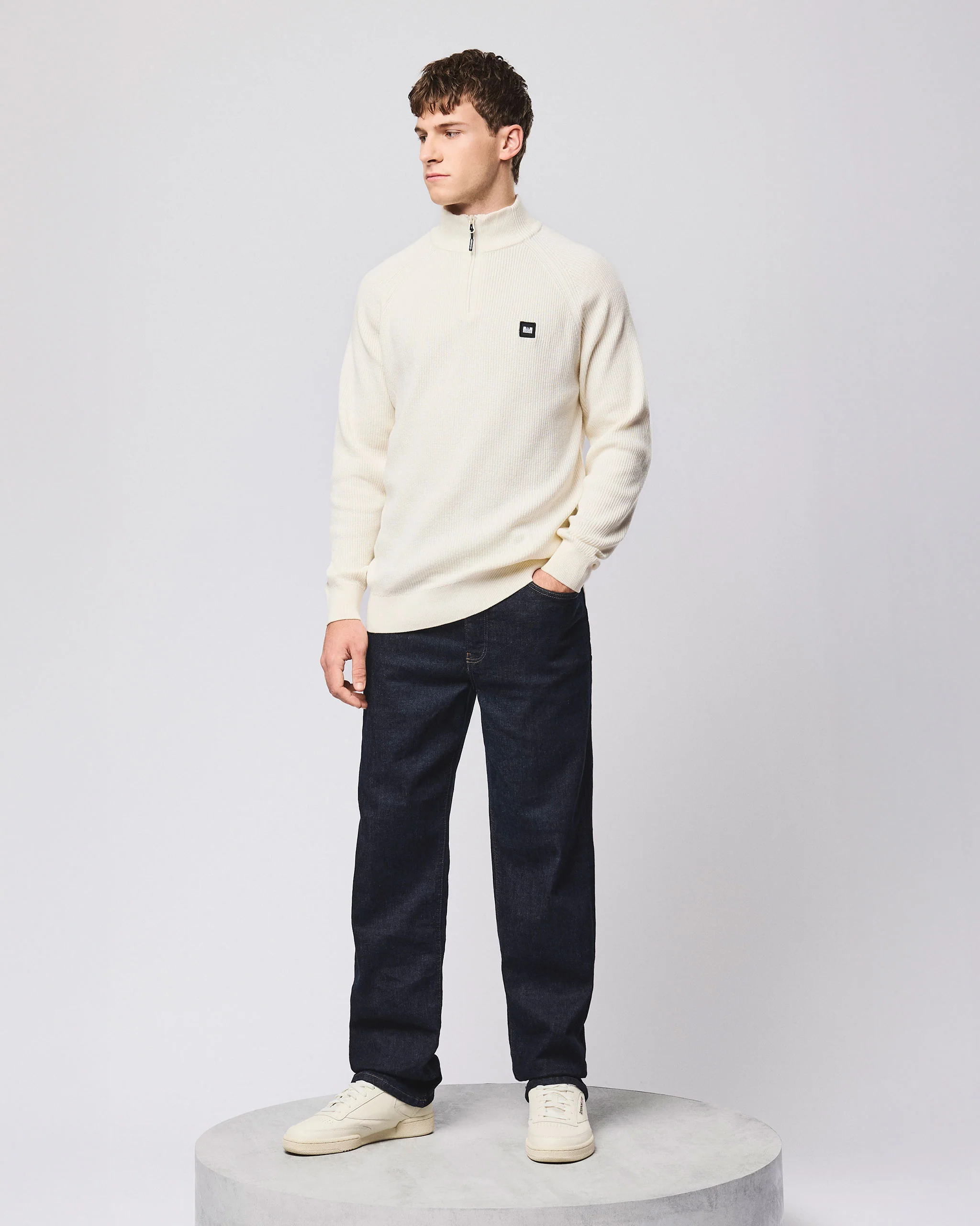 Isser Quarter Zip Jumper Ivory - Image 2