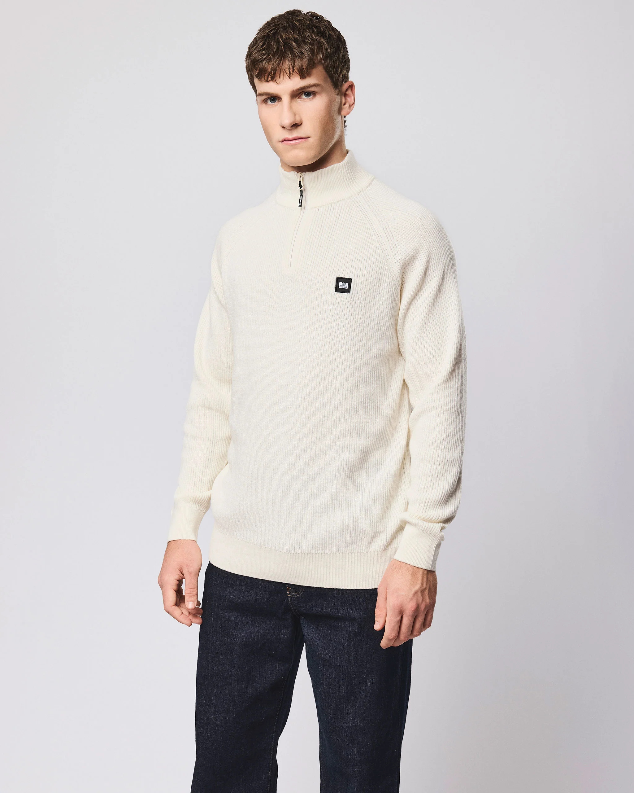 Isser Quarter Zip Jumper Ivory - Image 3