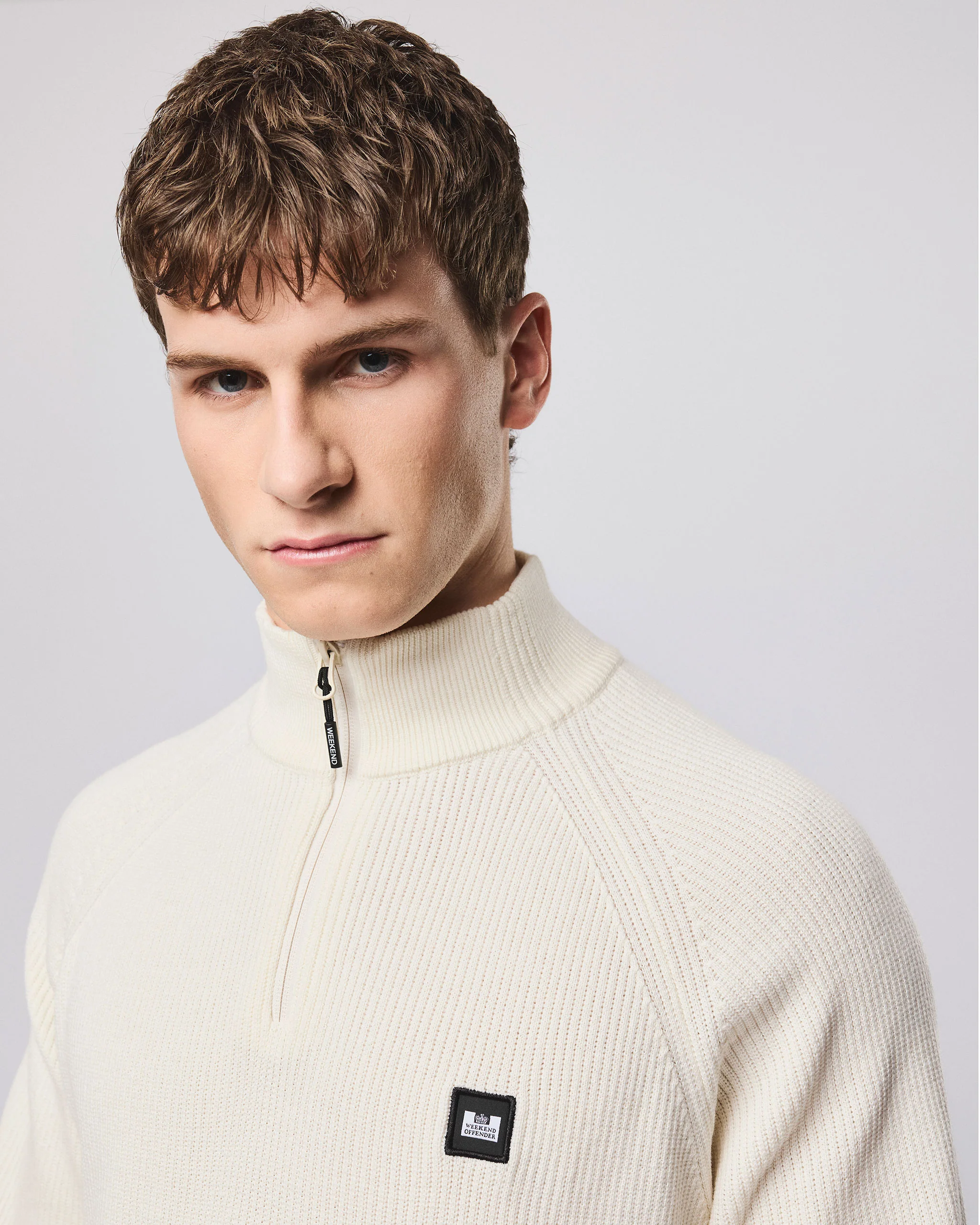 Isser Quarter Zip Jumper Ivory - Image 4