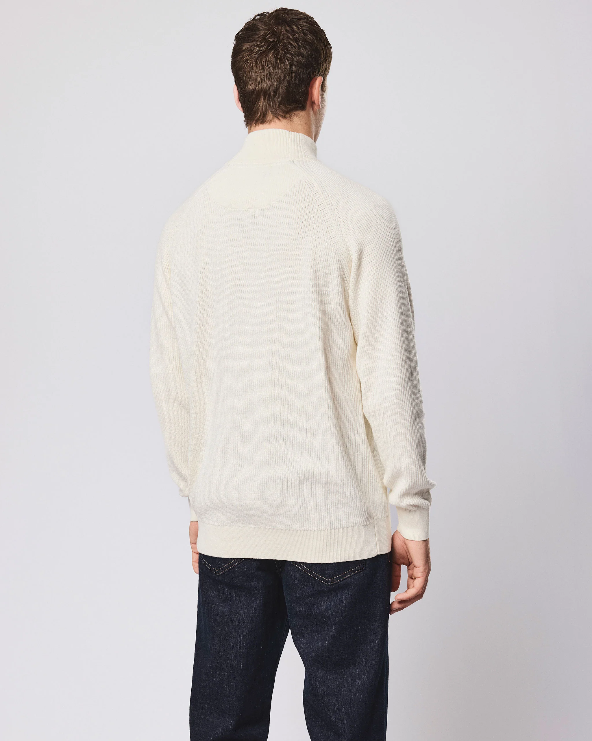 Isser Quarter Zip Jumper Ivory - Image 5