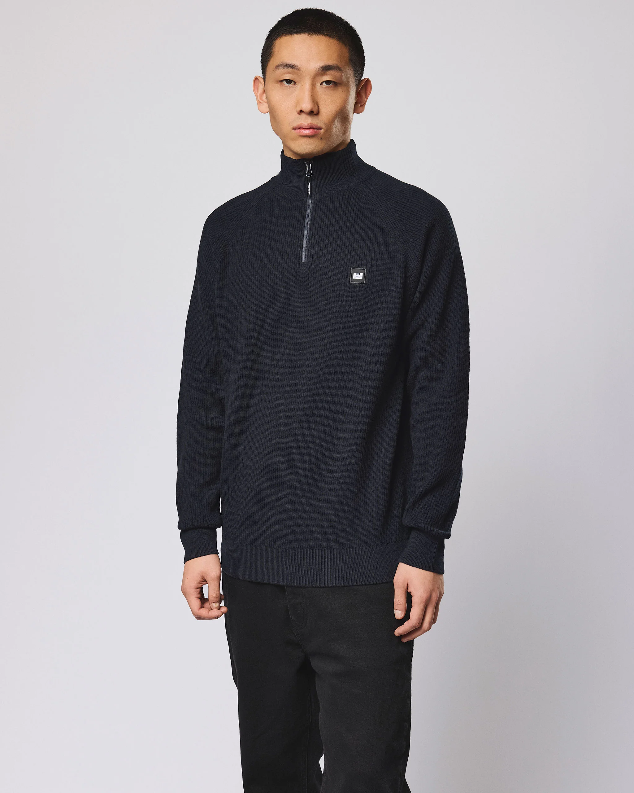 Isser Quarter Zip Jumper Navy - Image 3
