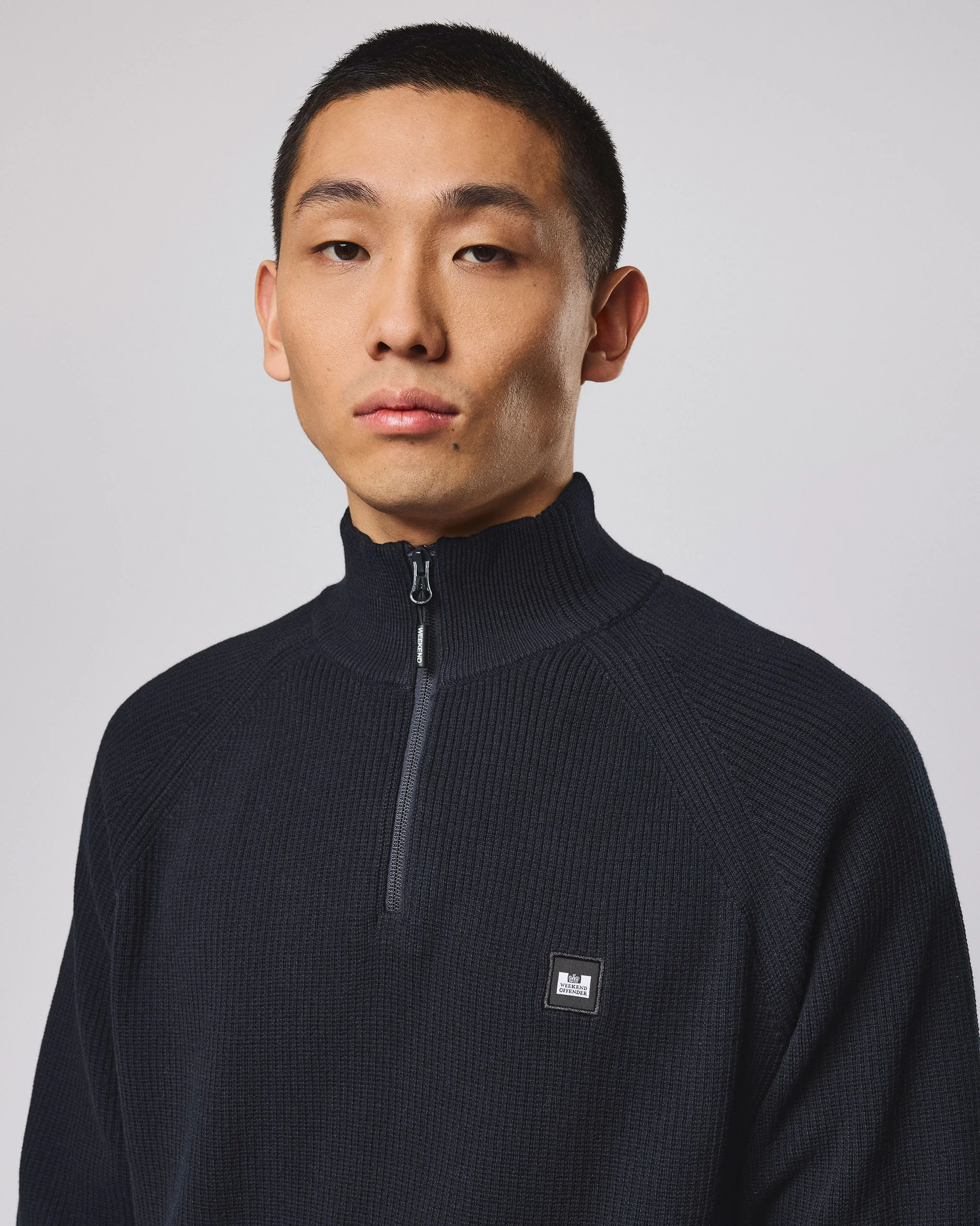 Isser Quarter Zip Jumper Navy - Image 4