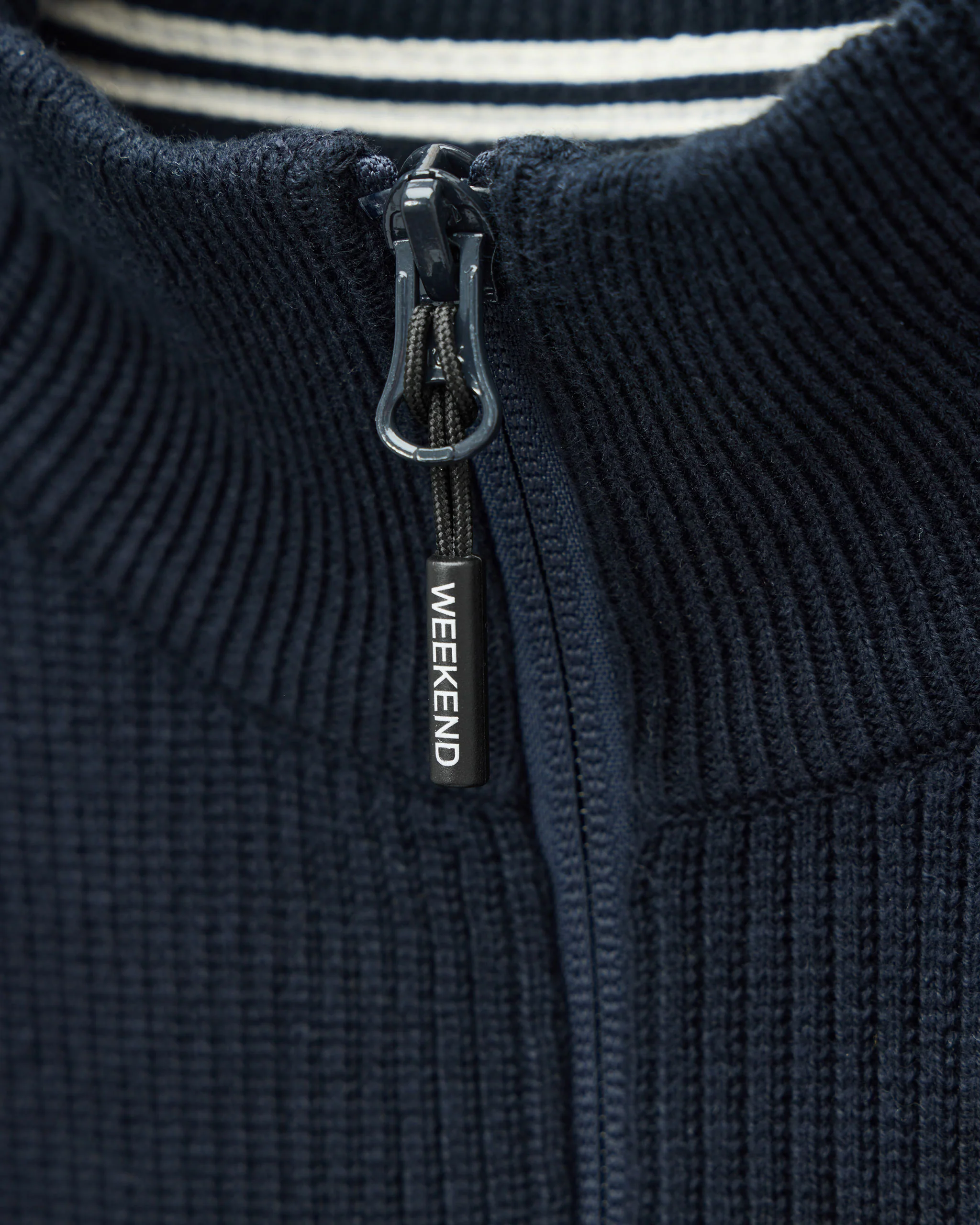 Isser Quarter Zip Jumper Navy - Image 7