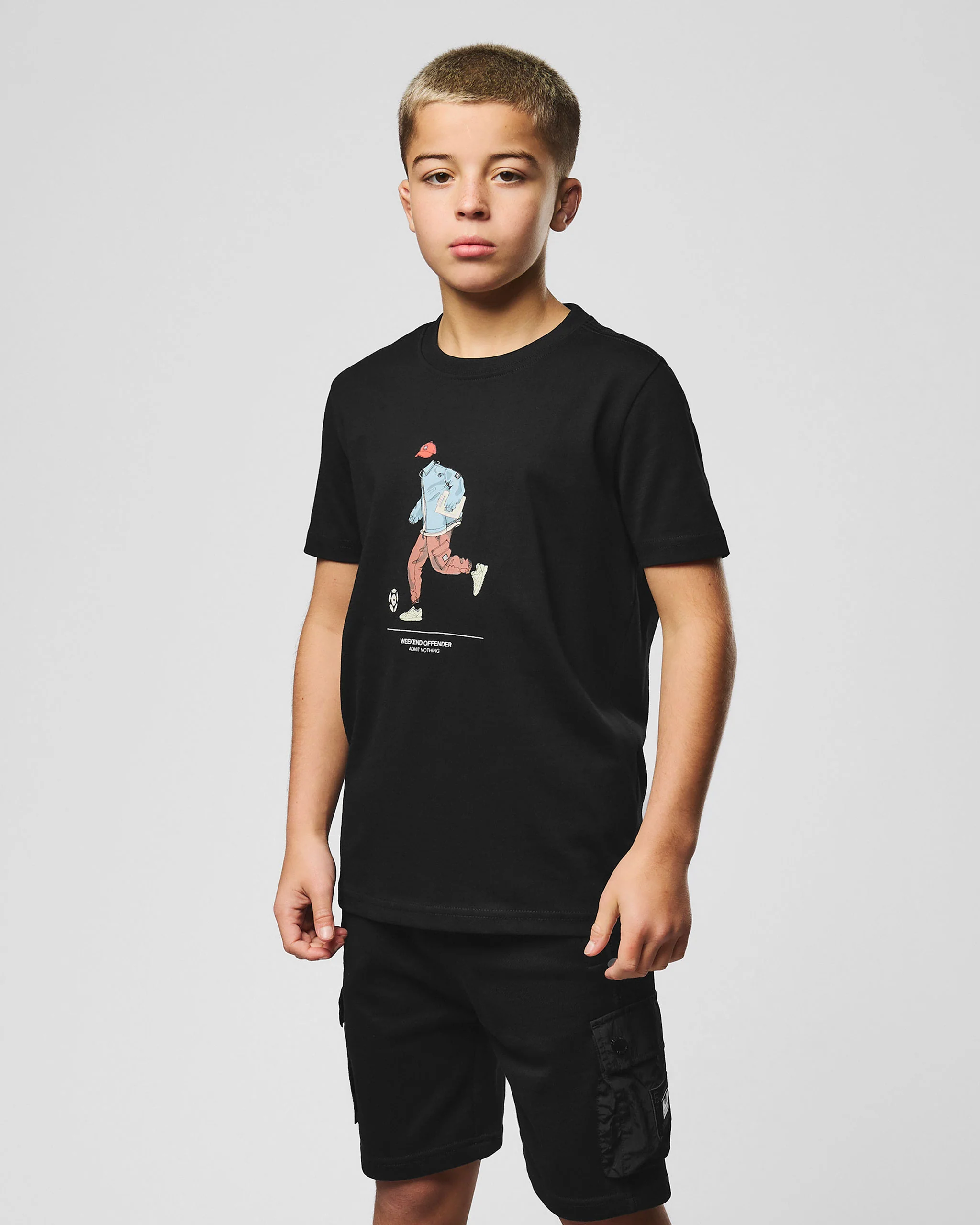 Kids Biskra Graphic T-Shirt Black - Image 4