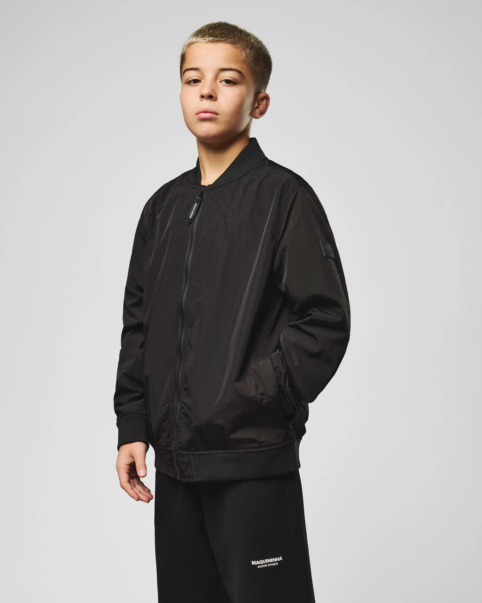 Kids Carlos Bomber Jacket Black - Image 3