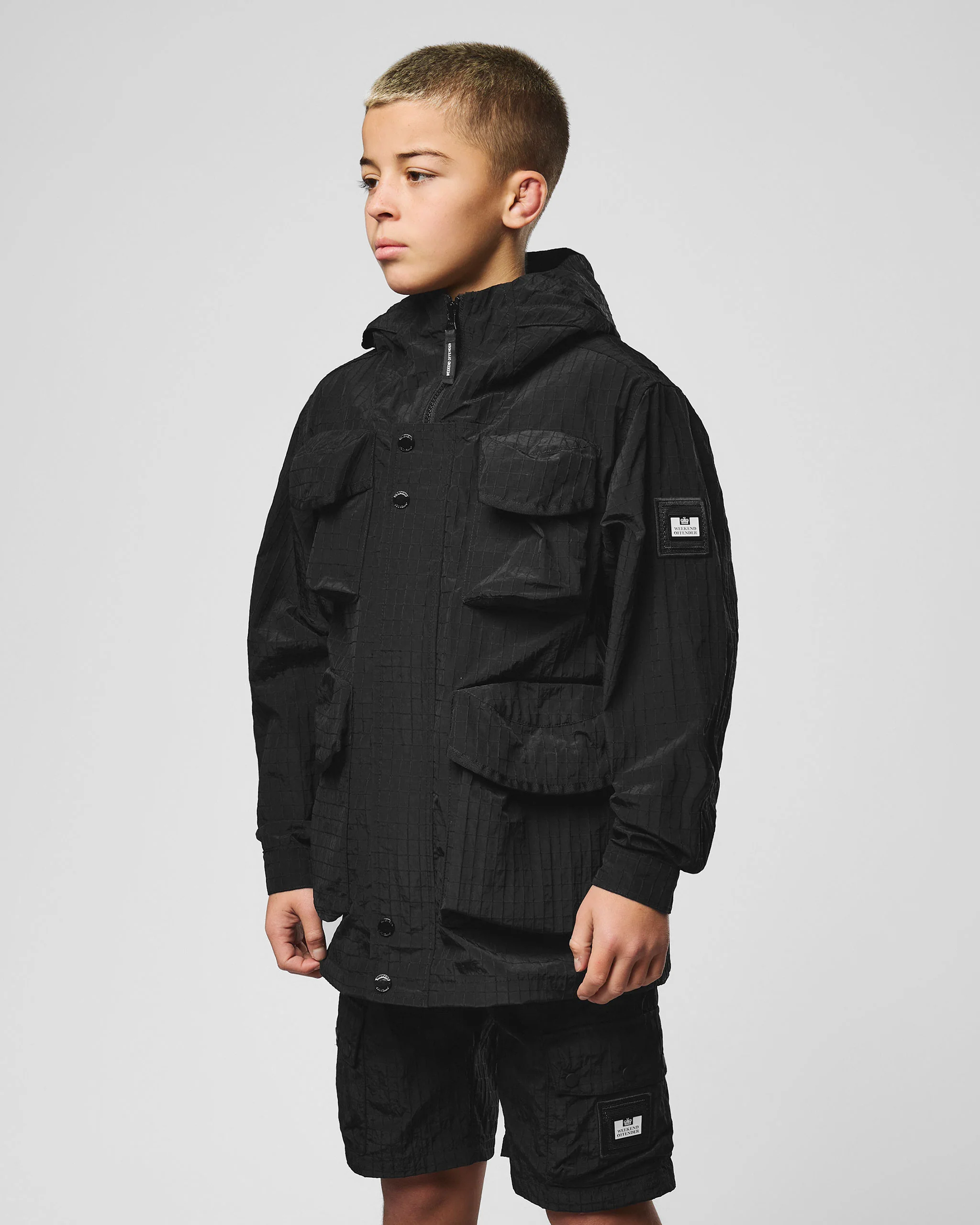 Kids Cotoca Ripstop Field Jacket Black - Image 3