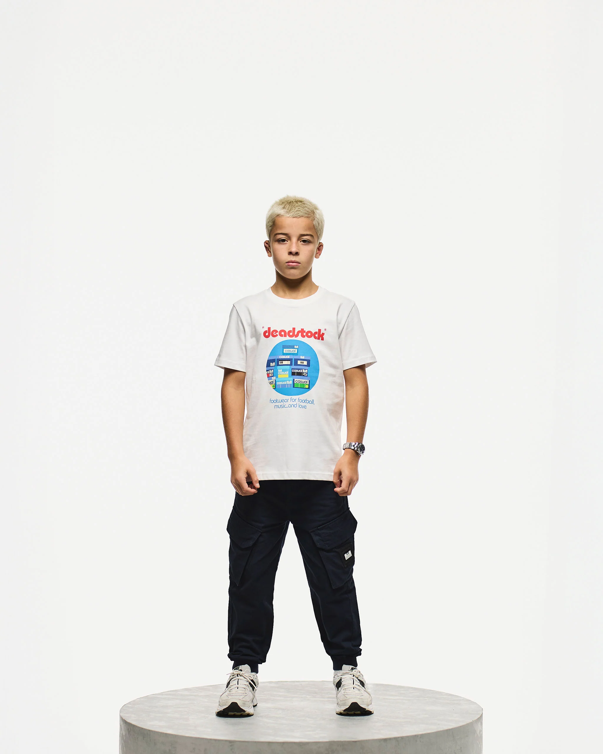 Kids Deadstock Graphic T-Shirt White - Image 3