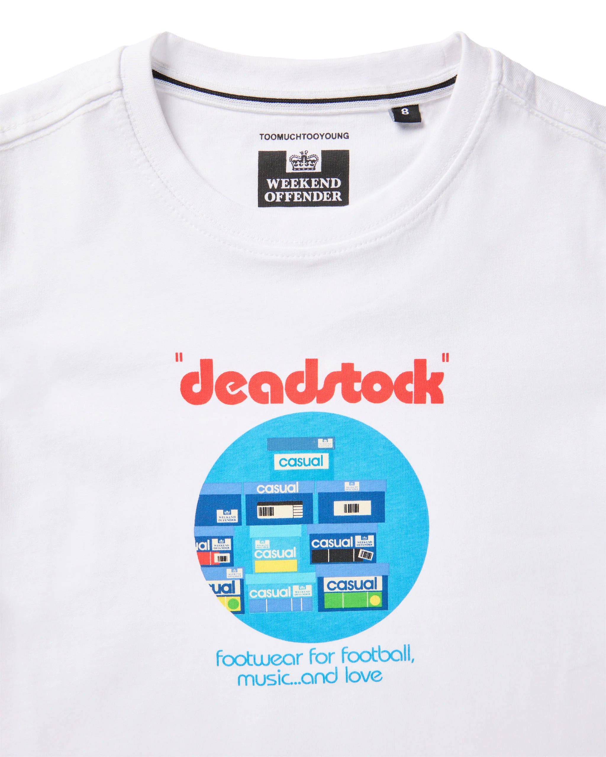 Kids Deadstock Graphic T-Shirt White - Image 5
