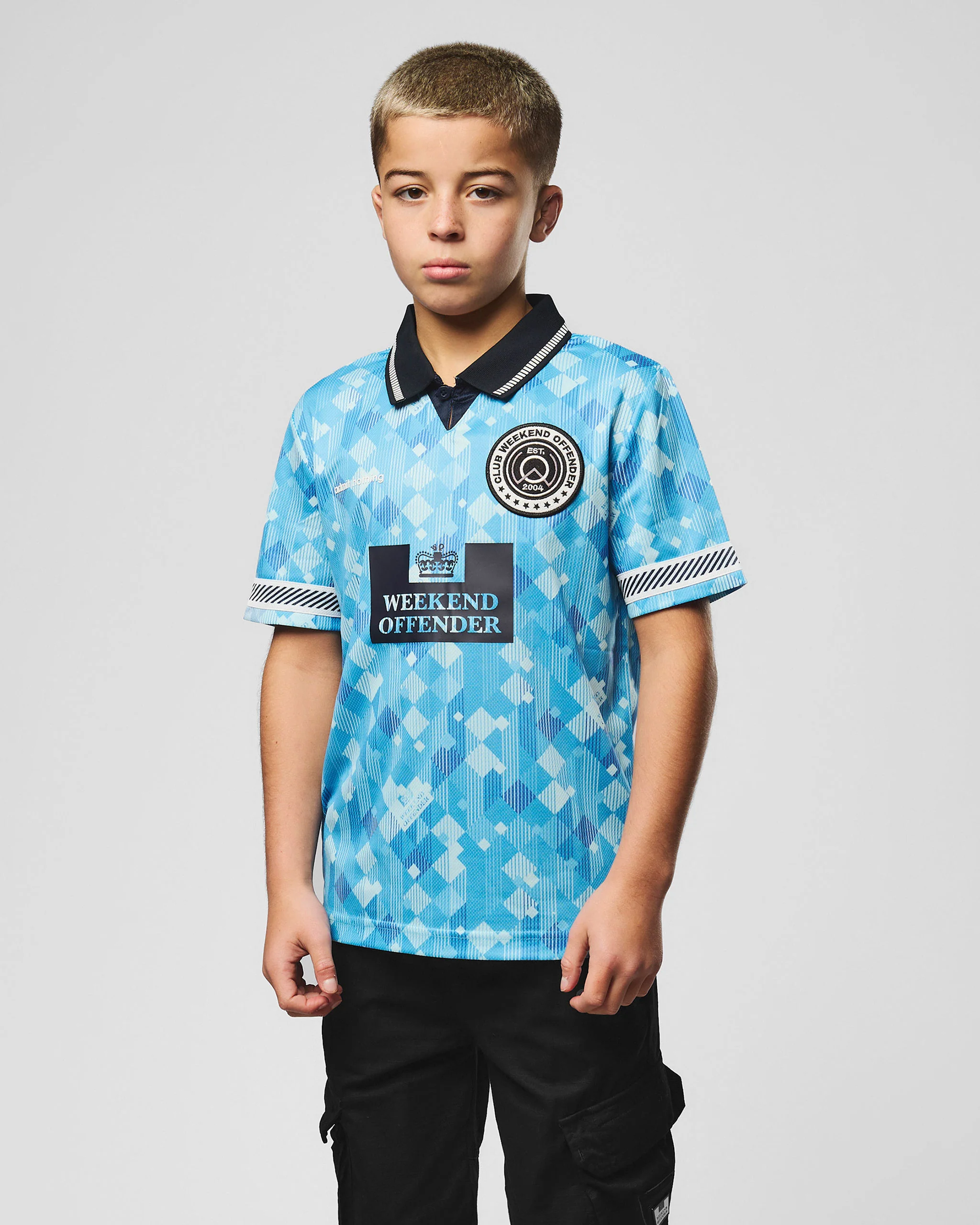 Kids England Football Shirt Blue - Image 4