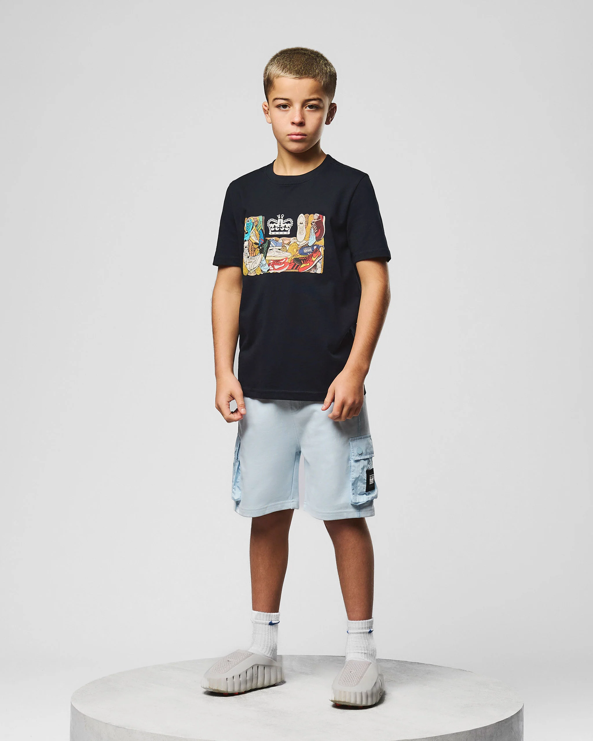 Kids Nor'Easter Jogger Shorts Sky Blue - Image 2
