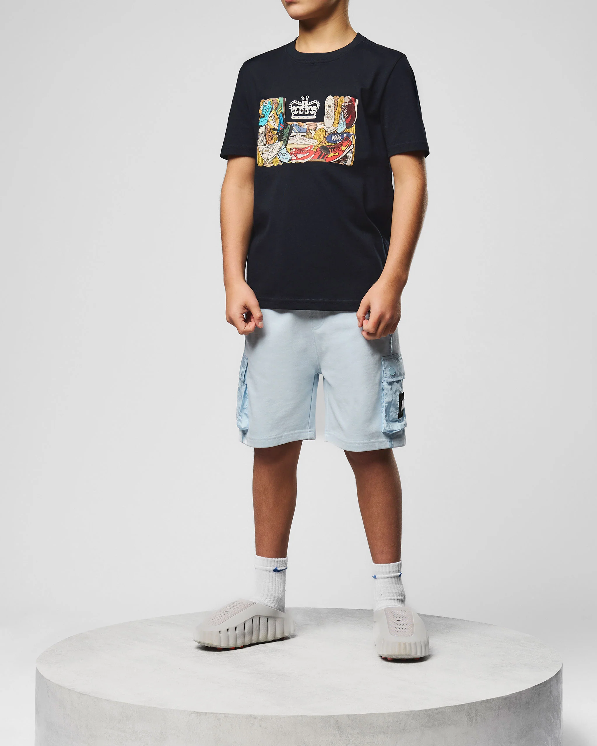 Kids Nor'Easter Jogger Shorts Sky Blue - Image 3