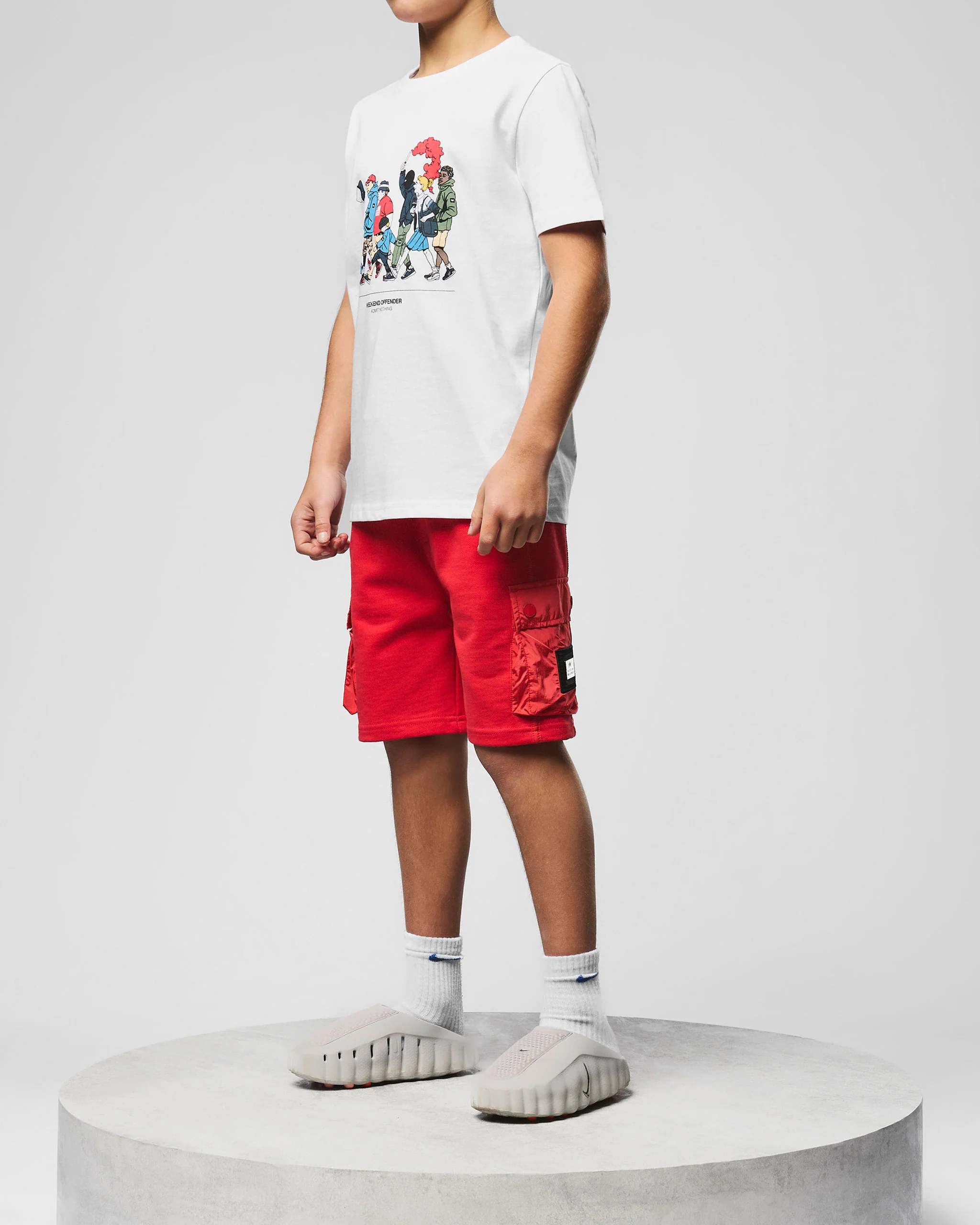 Kids Nor'Easter Jogger Shorts Watermelon - Image 3