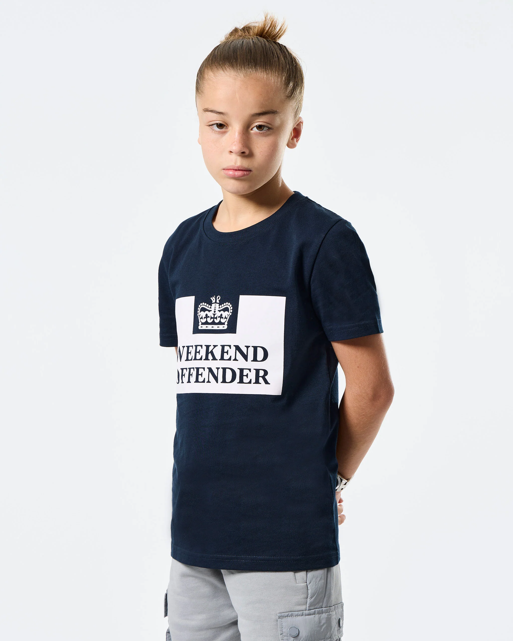 Kids Prison Classic T-Shirt Navy - Image 3