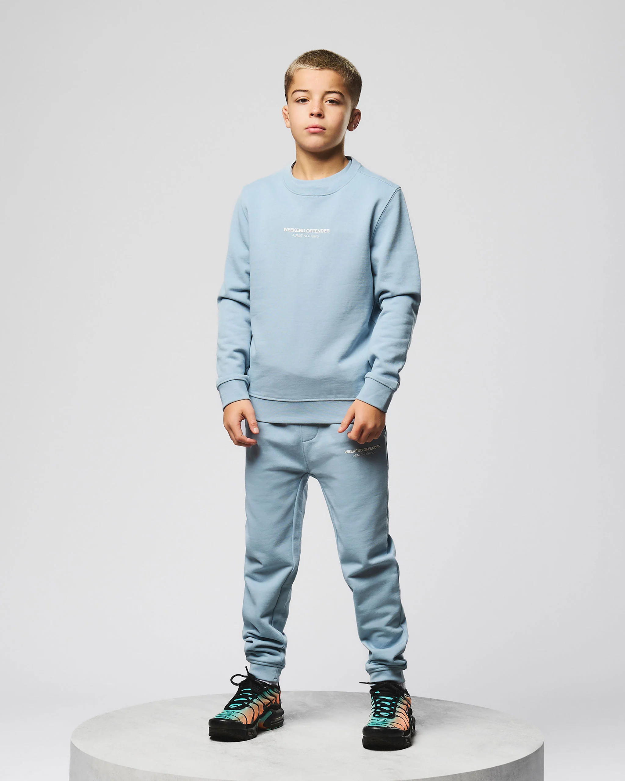 Kids Raval Sweatshirt Blue Tourmaline/White - Image 3