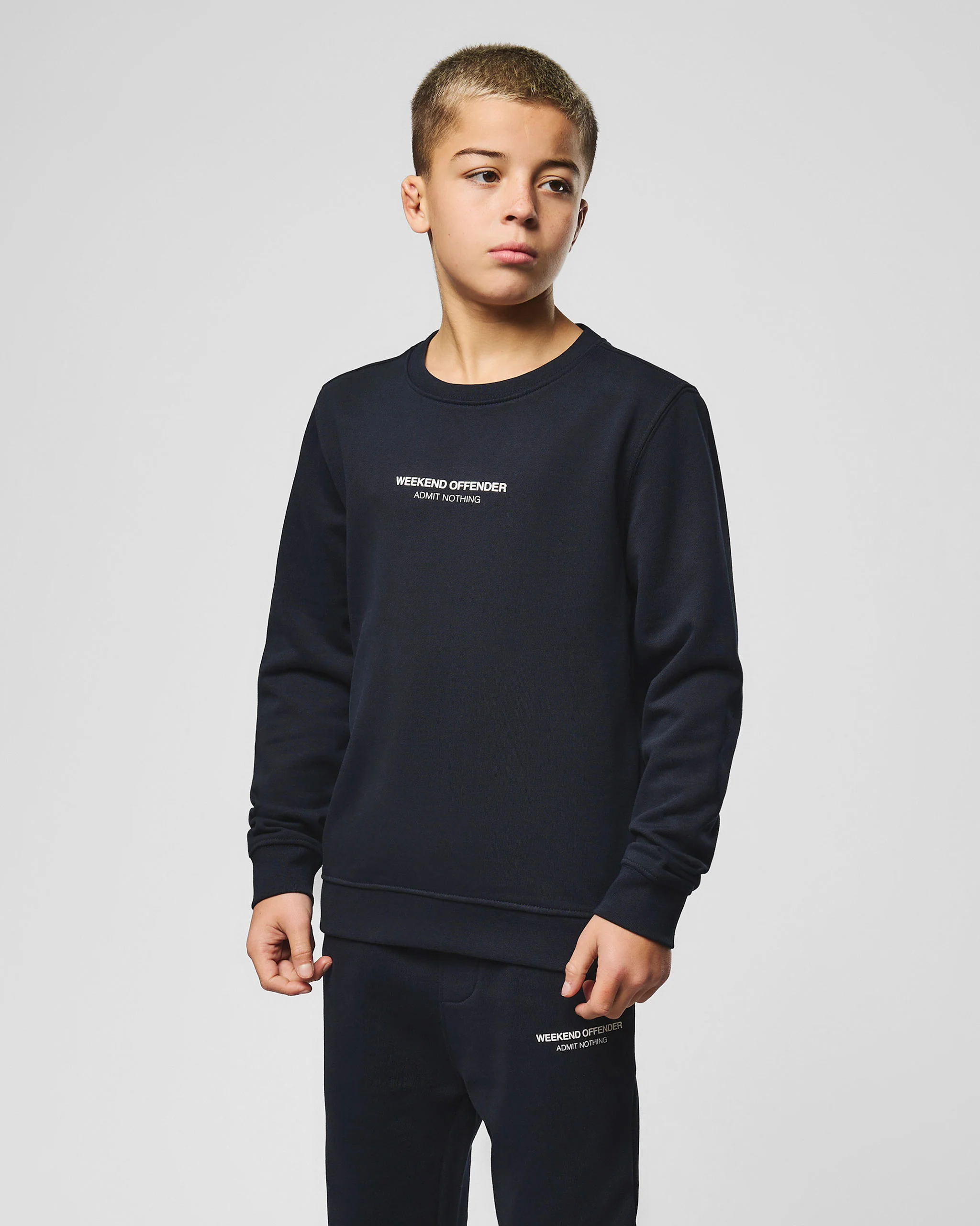 Kids Raval Sweatshirt Navy/White - Image 3
