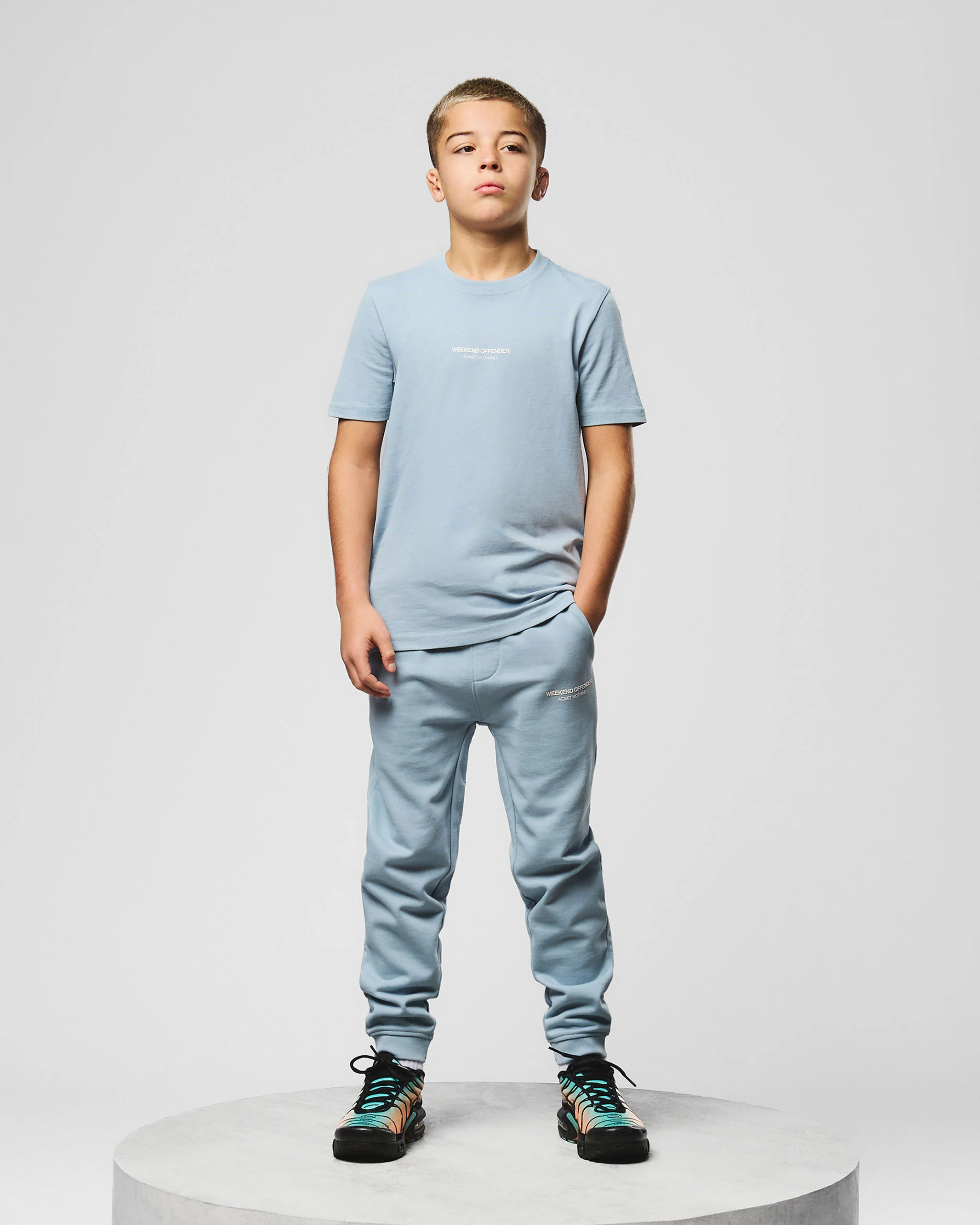 Kids Santana Joggers Blue Tourmaline/White - Image 2