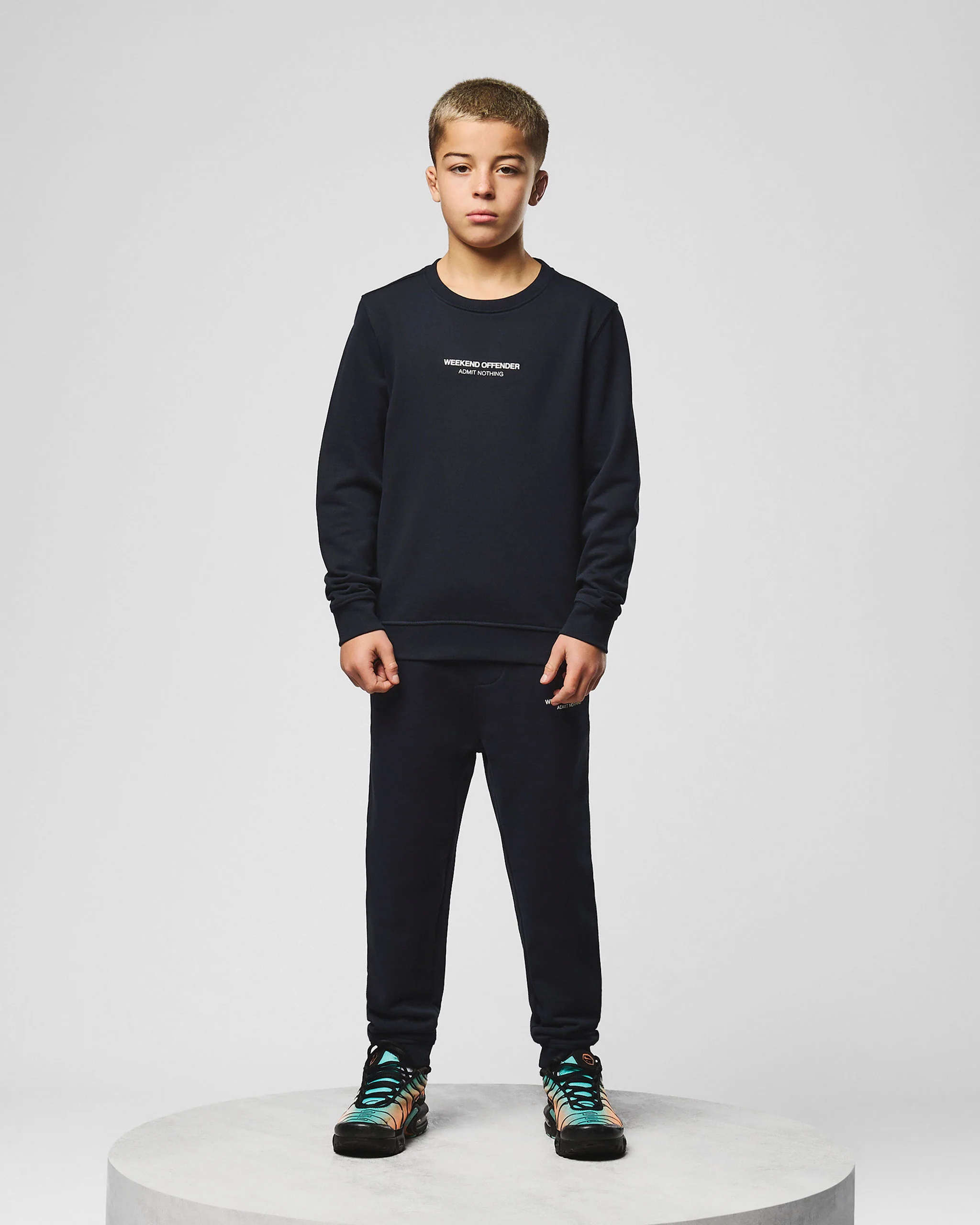 Kids Santana Joggers Navy/White - Image 2