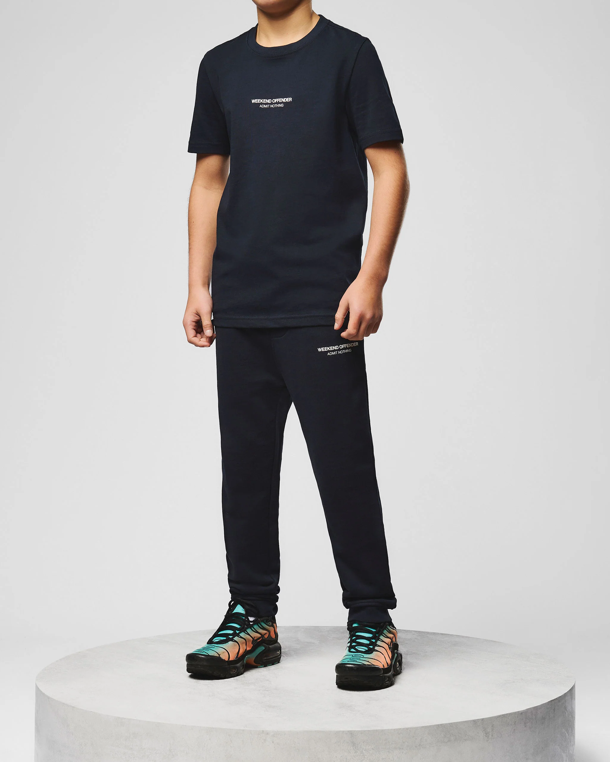 Kids Santana Joggers Navy/White - Image 3