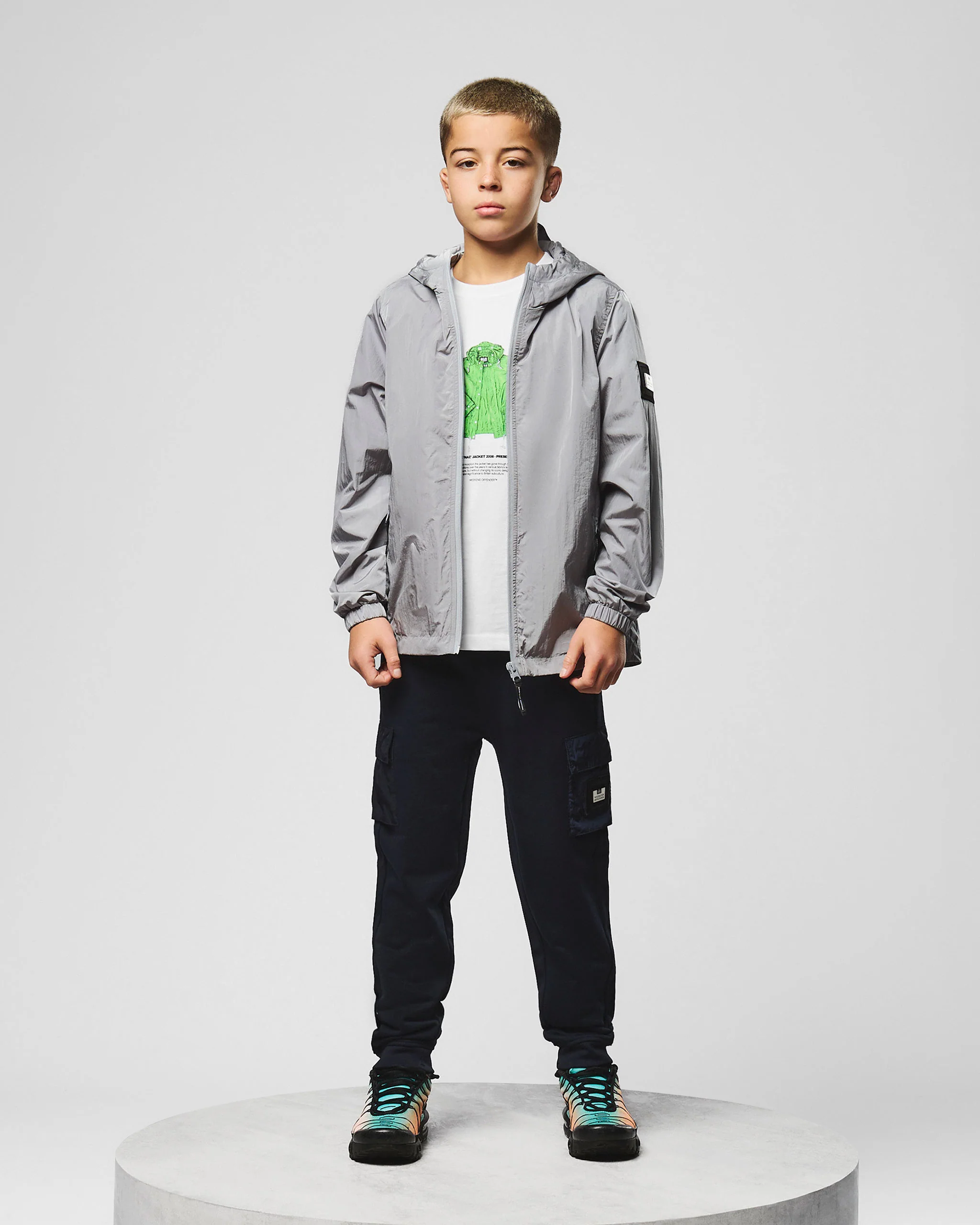 Kids Technician Mesh Lined Jacket Smokey Grey - Image 3