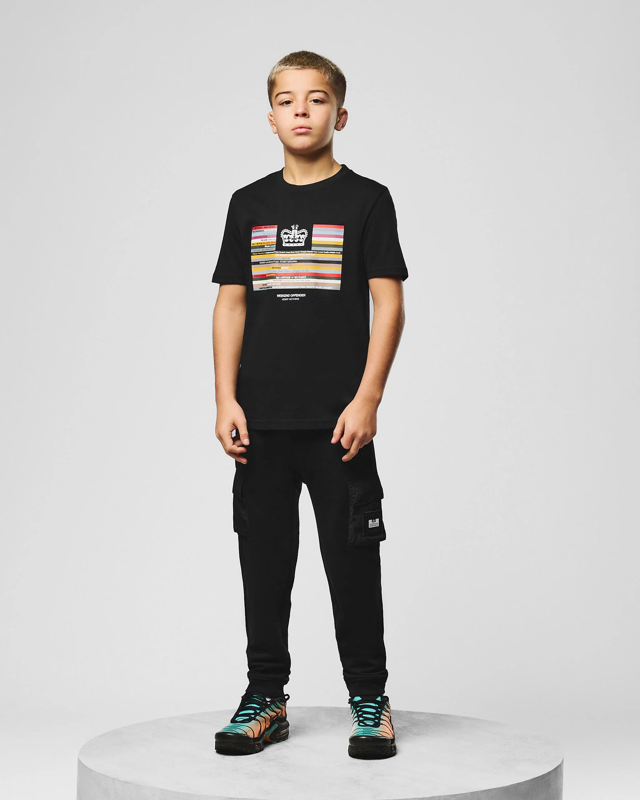Kids Vinyl Graphic T-Shirt Black - Image 3