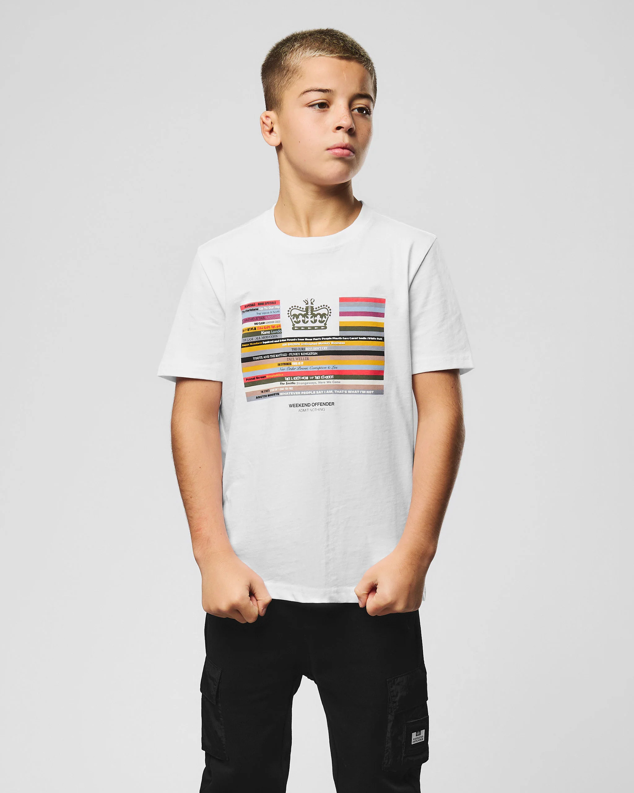 Kids Vinyl Graphic T-Shirt White - Image 3